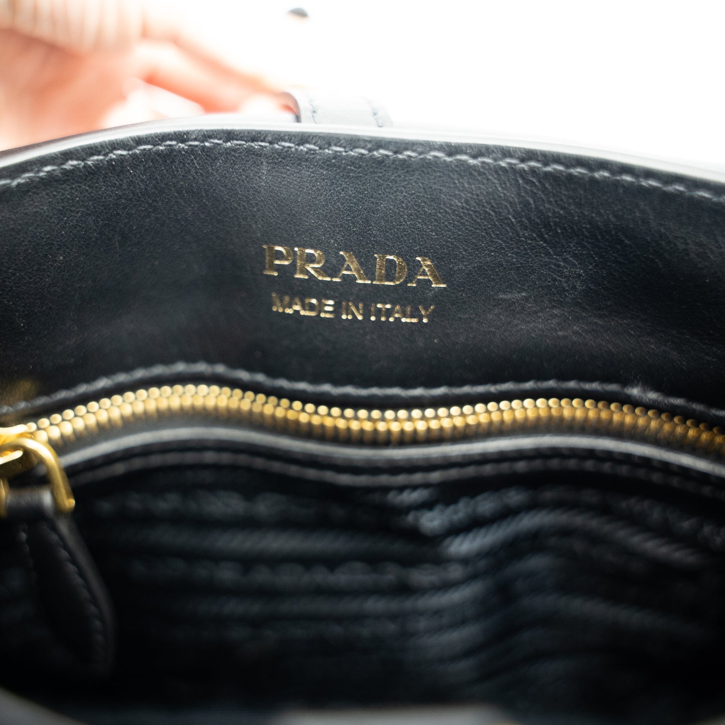 Prada Corsaire Leather Velvet Crossbody