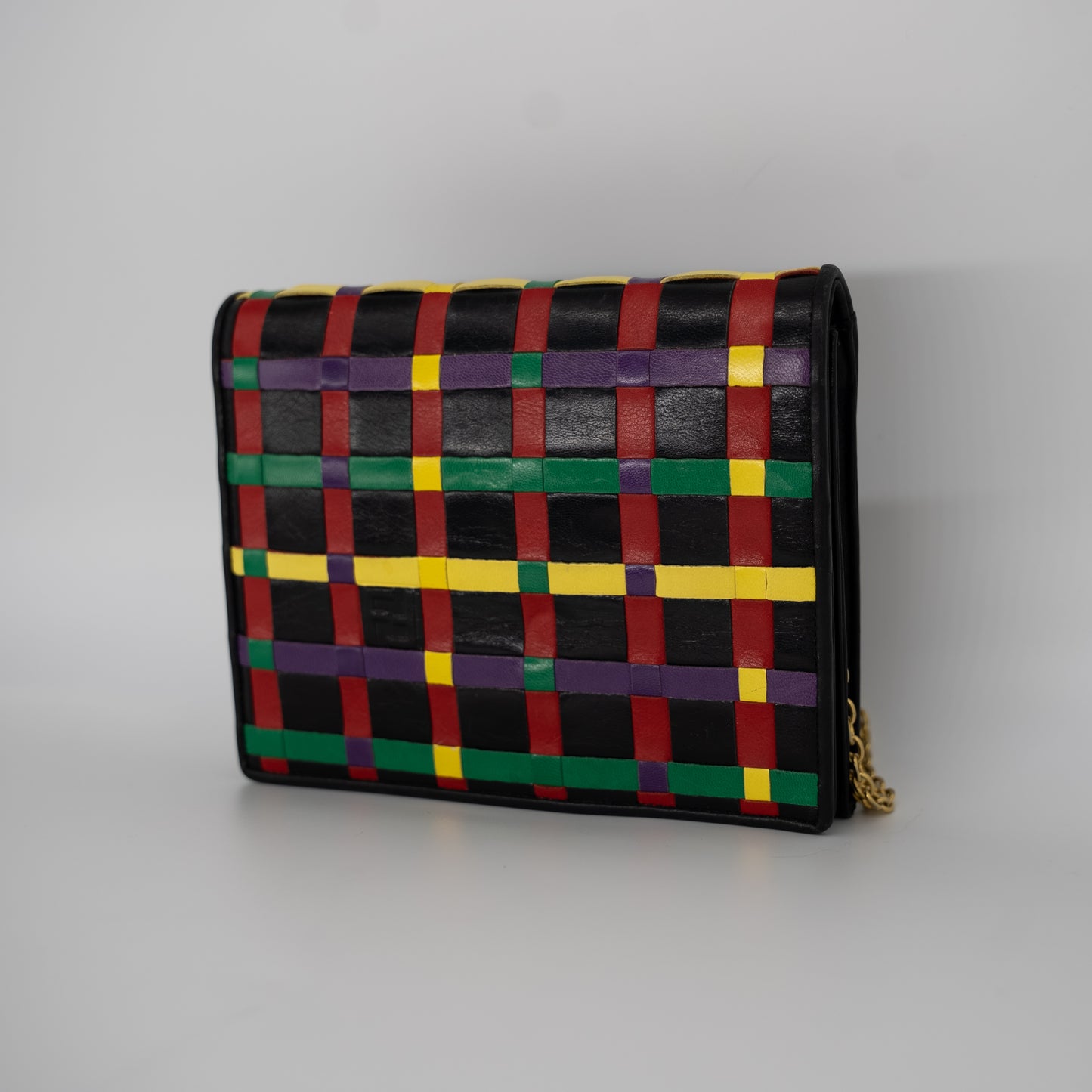 Fendi Colorful Rare Envelope Flap Shoulder Bag 1980's
