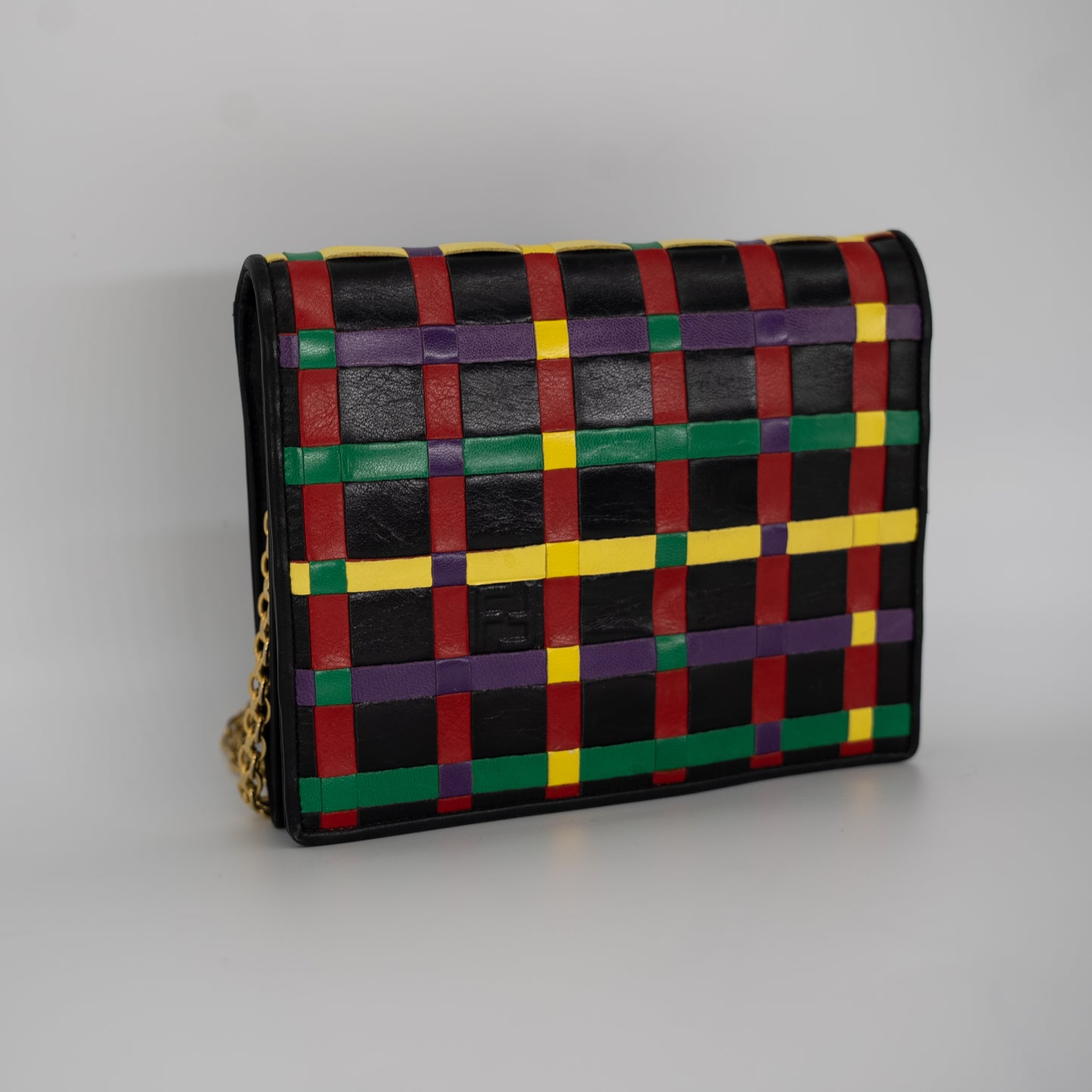 Fendi Colorful Rare Envelope Flap Shoulder Bag 1980's