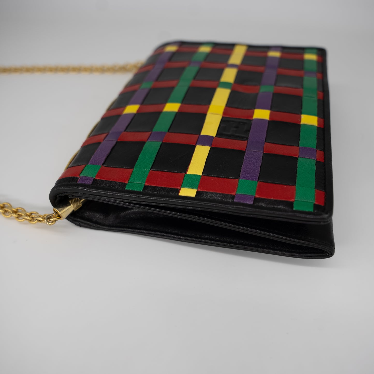 Fendi Colorful Rare Envelope Flap Shoulder Bag 1980's