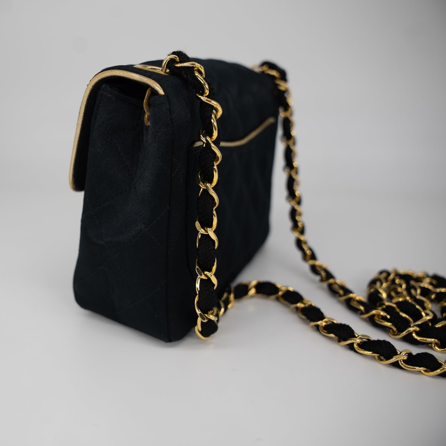 Chanel Classic Mini Square Chain CC Turn Lock Rare 1990s