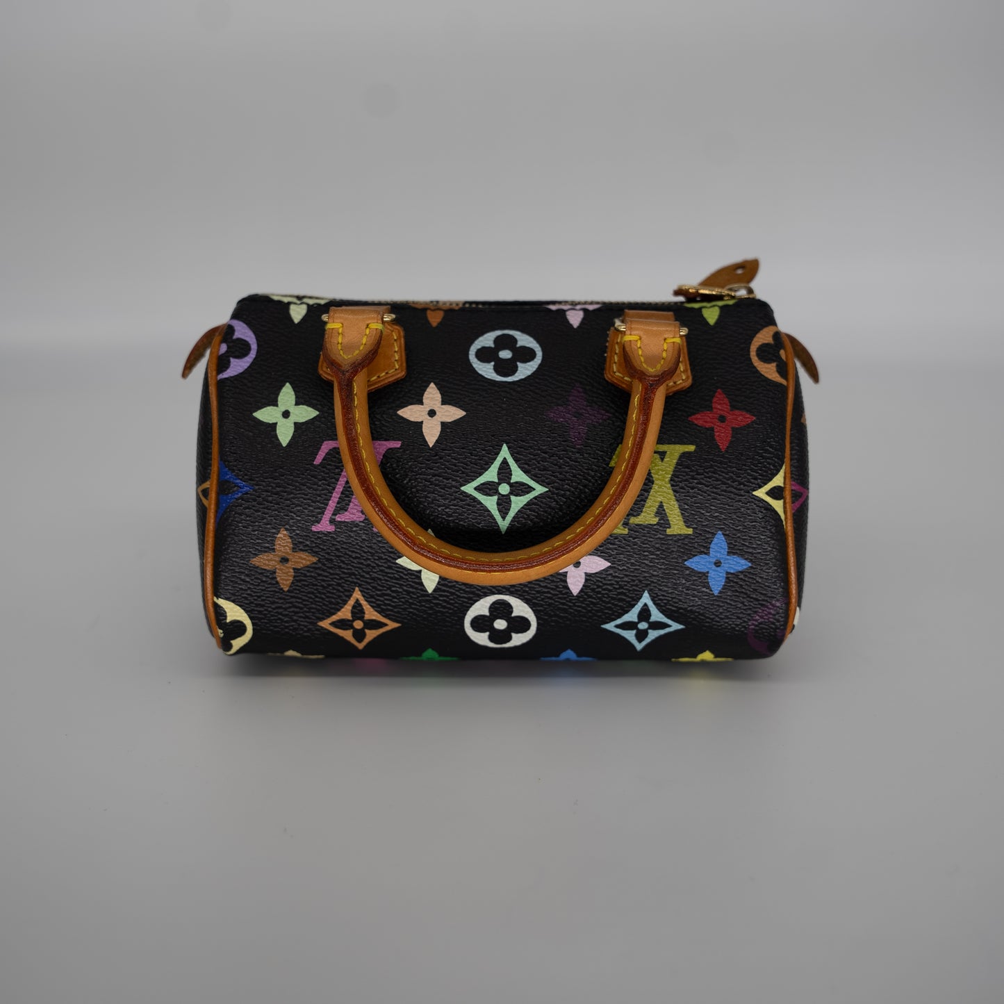 Louis Vuitton Limited Edition Takashi Murakami Multicolor Mini Speedy + Strap