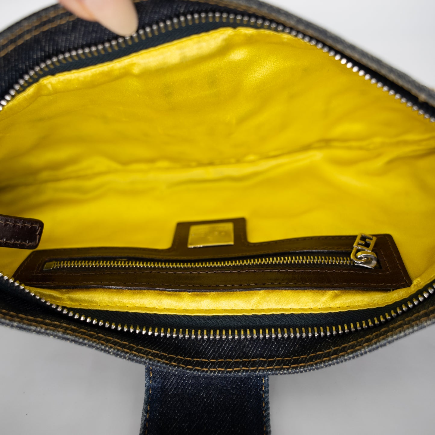 Fendi Beaded Denim Baguette
