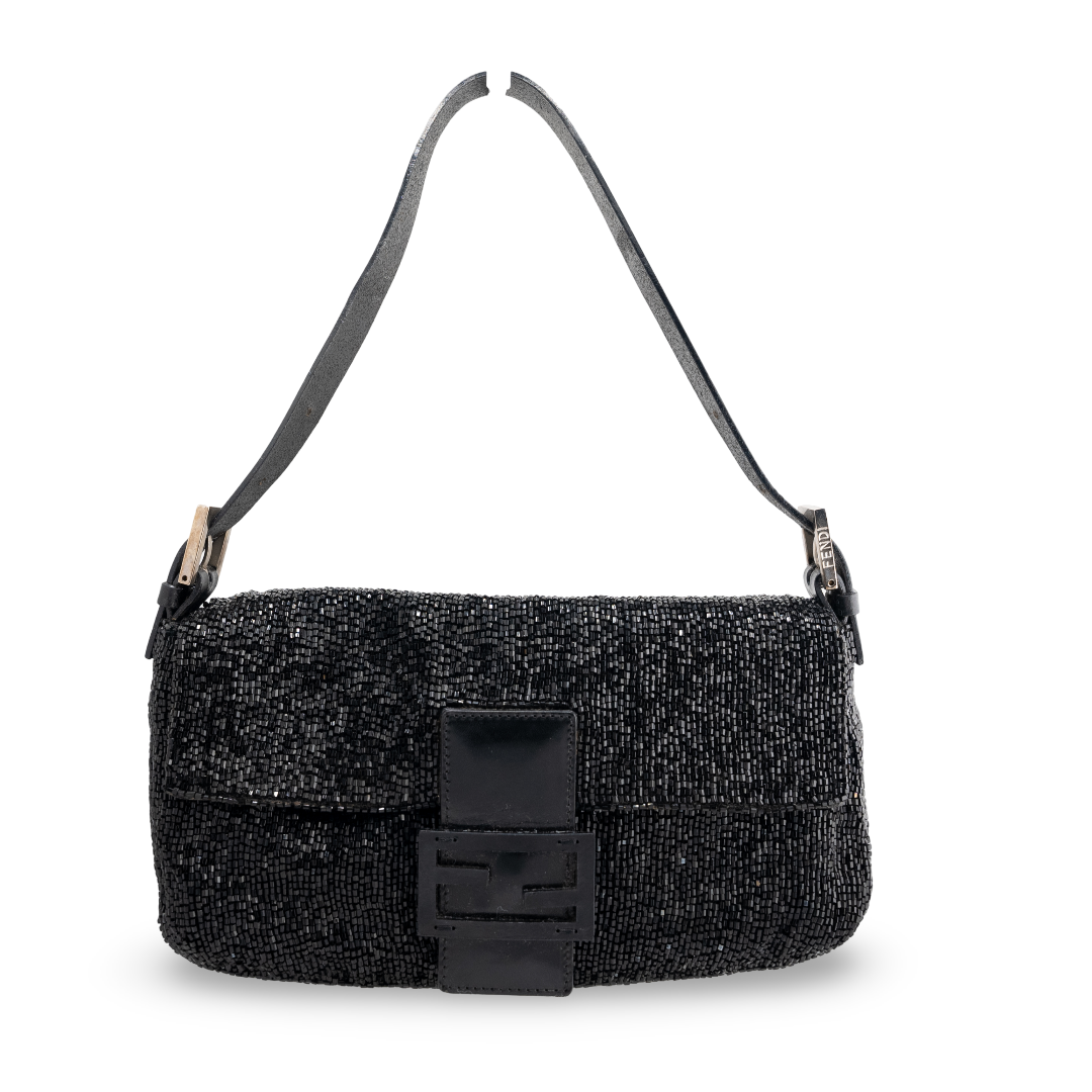 Fendi Baguette Vintage Black Beaded