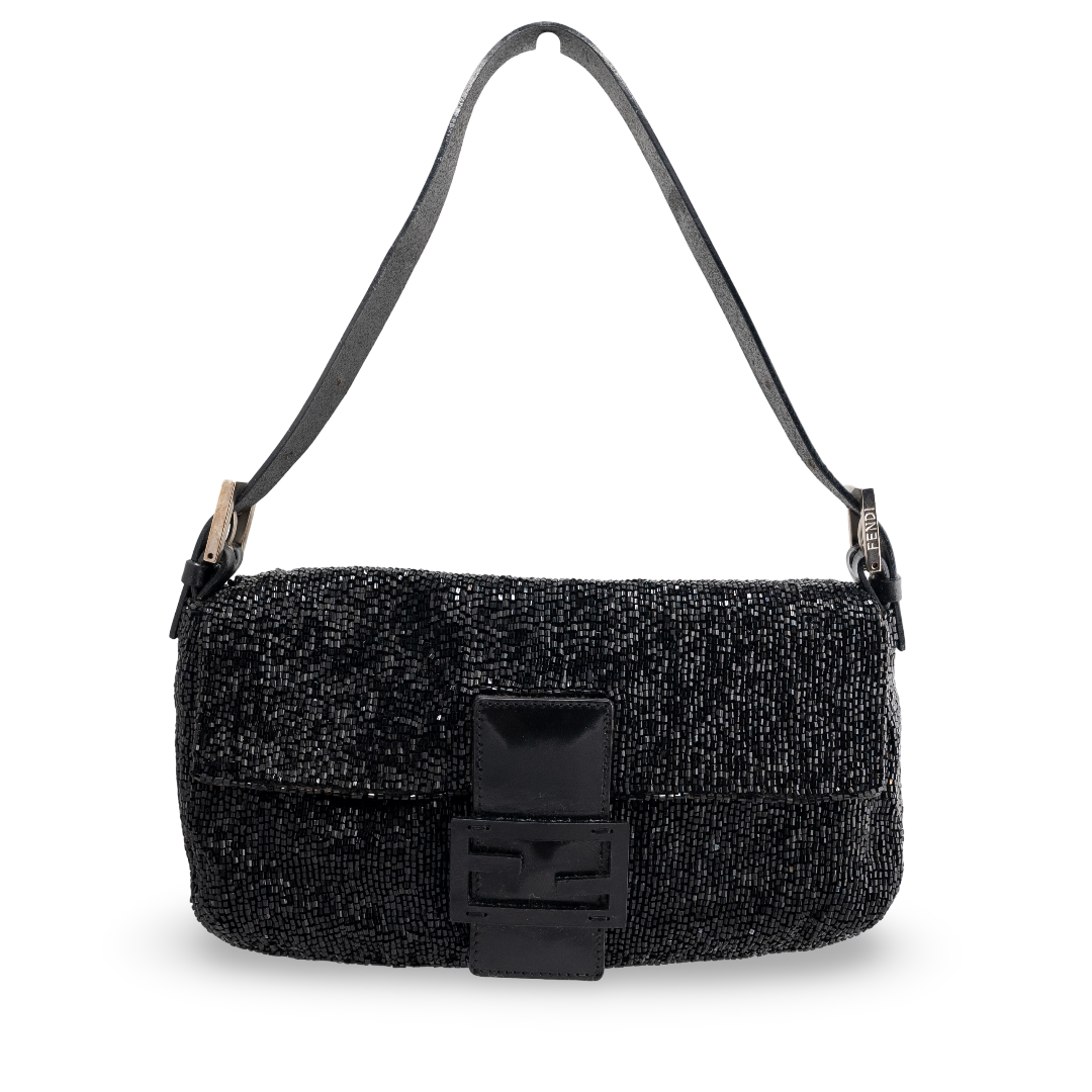 Fendi Baguette Vintage Black Beaded