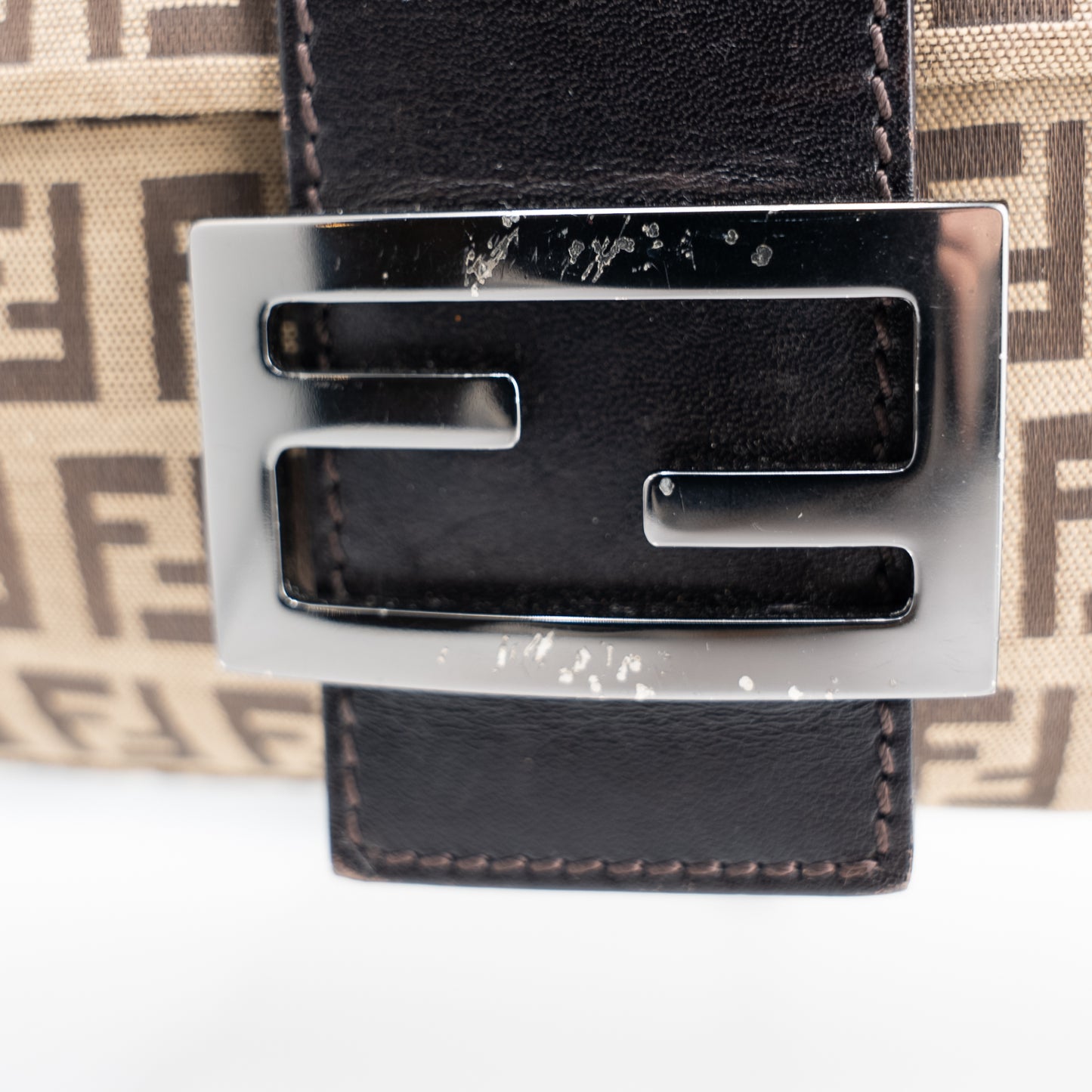 Fendi Canvas Monogram Baguette