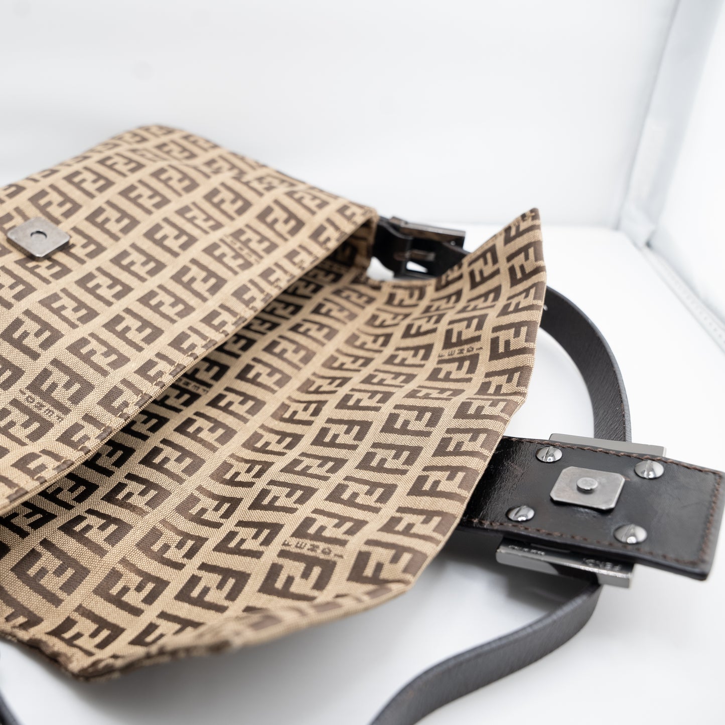 Fendi Canvas Monogram Baguette