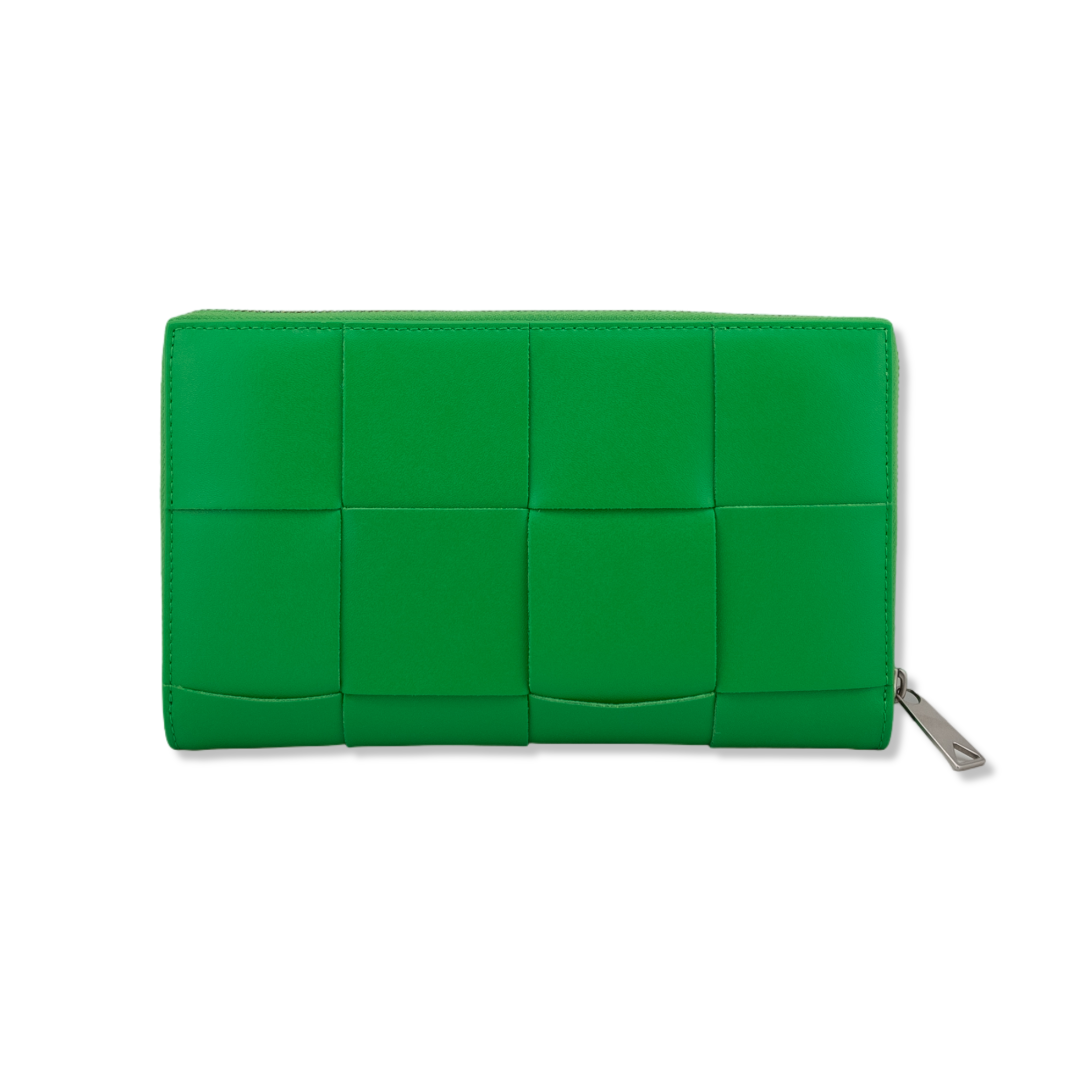 Bottega Veneta Interratio Long Wallet NWT Parakeet