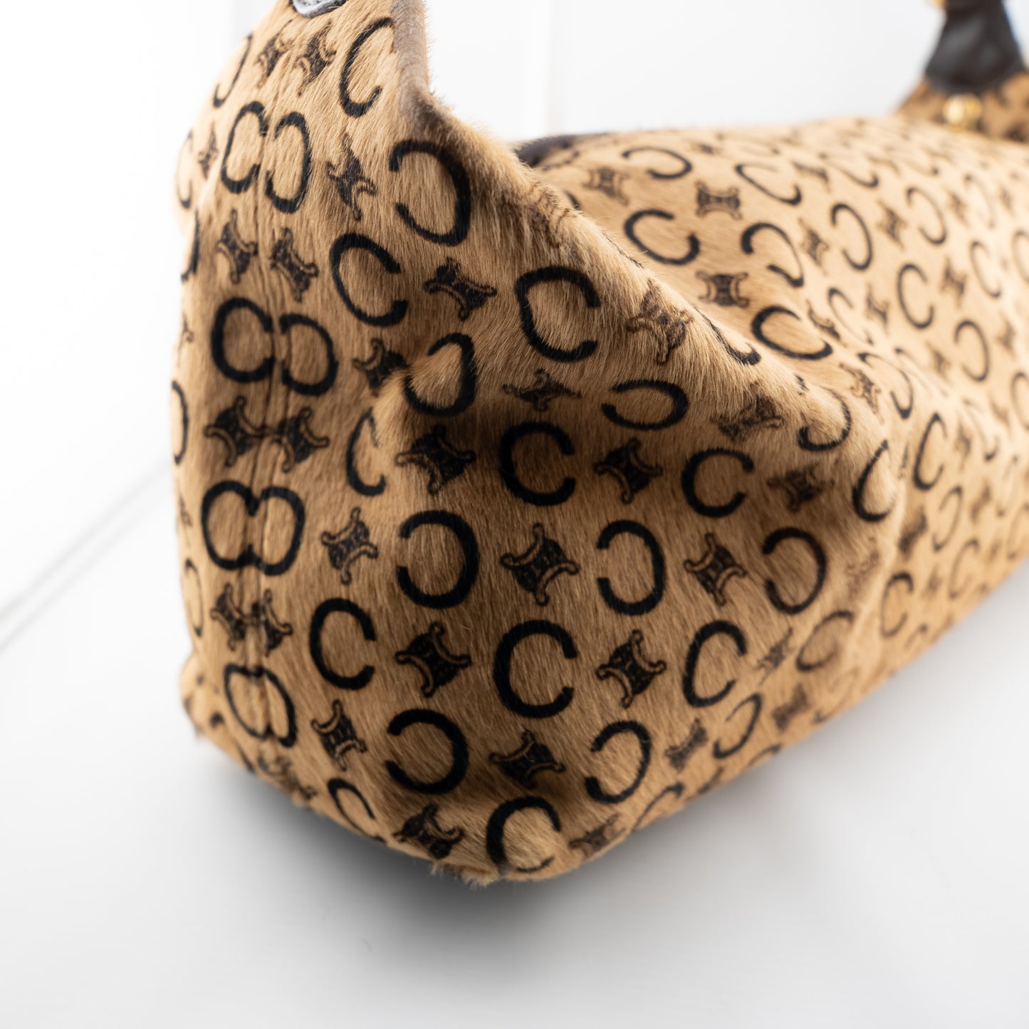 Celine Ponyhair Harako Logo Shoulder Bag Vintage Macadam