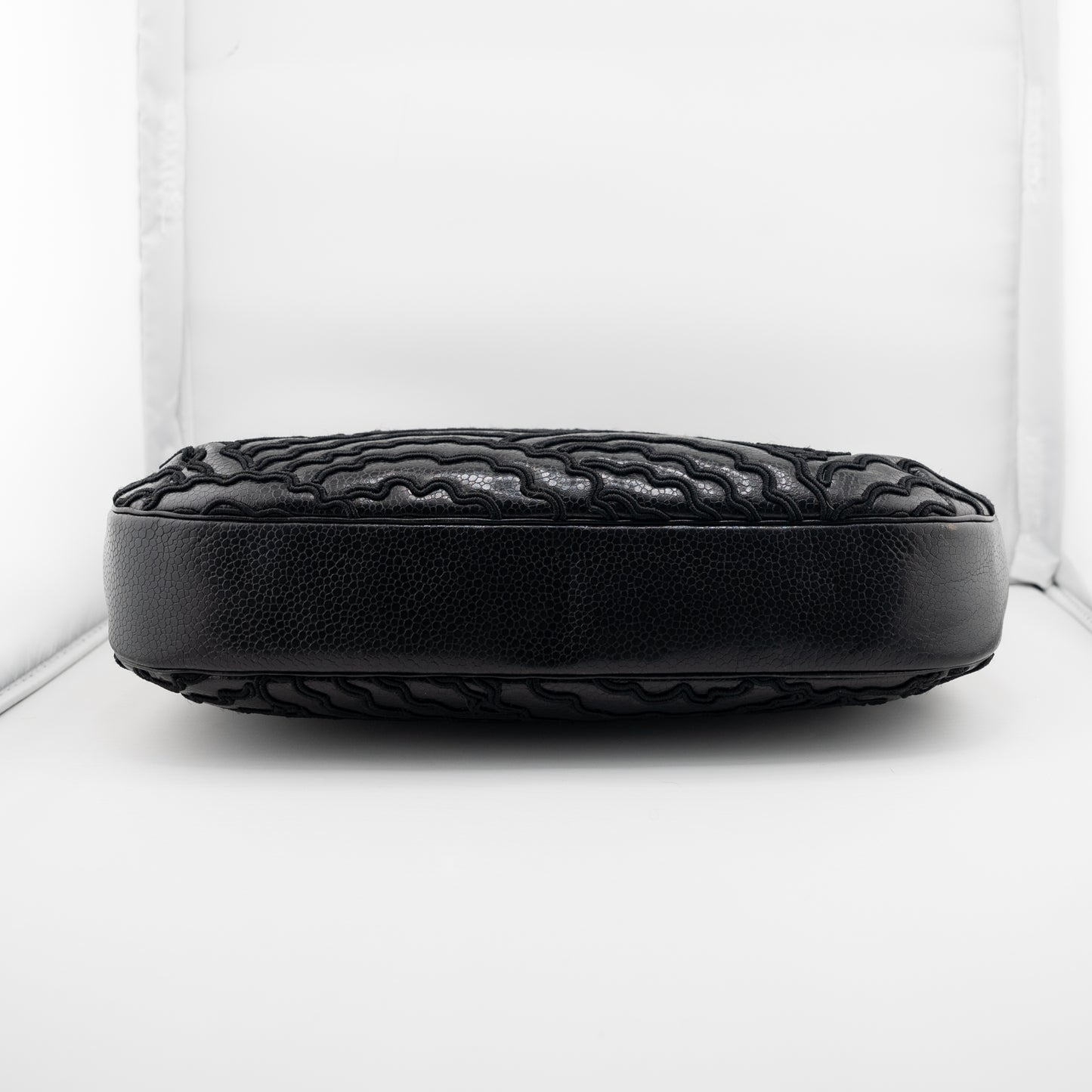Judith Leiber Rare Vintage Shoulder Bag Crystal Gemstone Black Exotic Embroidered