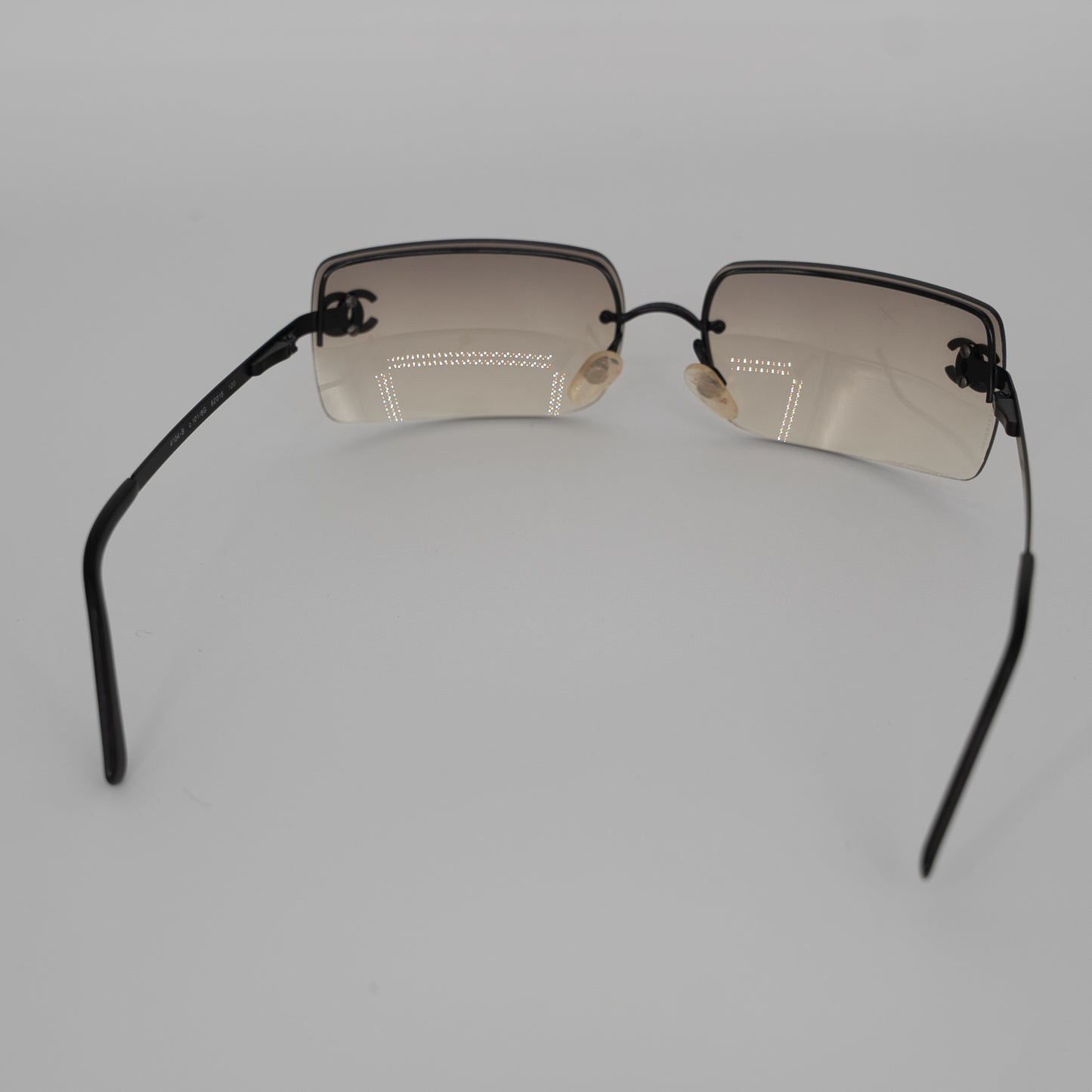 Chanel Sunglasses Vintage CC Black Ombre Crystal