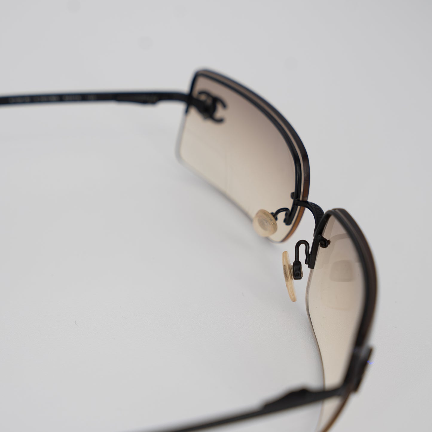 Chanel Sunglasses Vintage CC Black Ombre Crystal