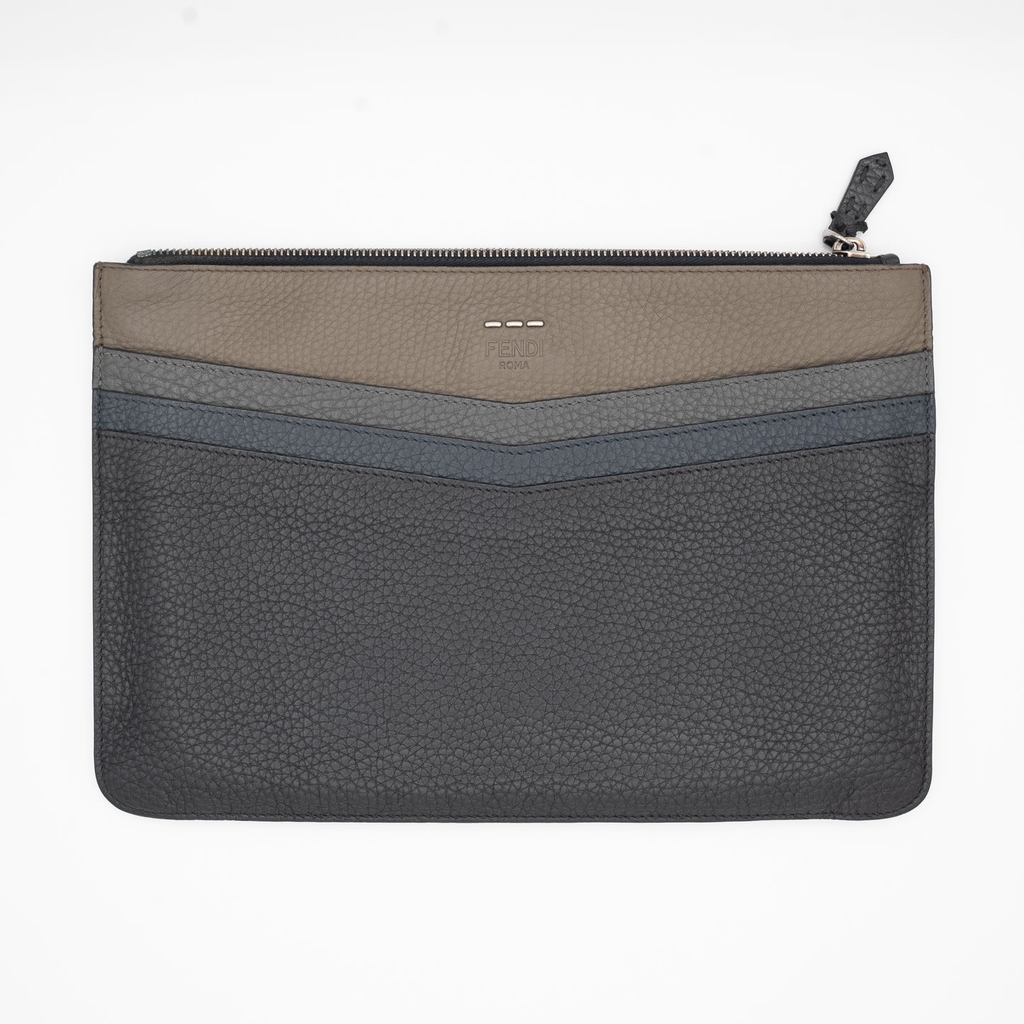Fendi Leather Large Clutch Laptop Case