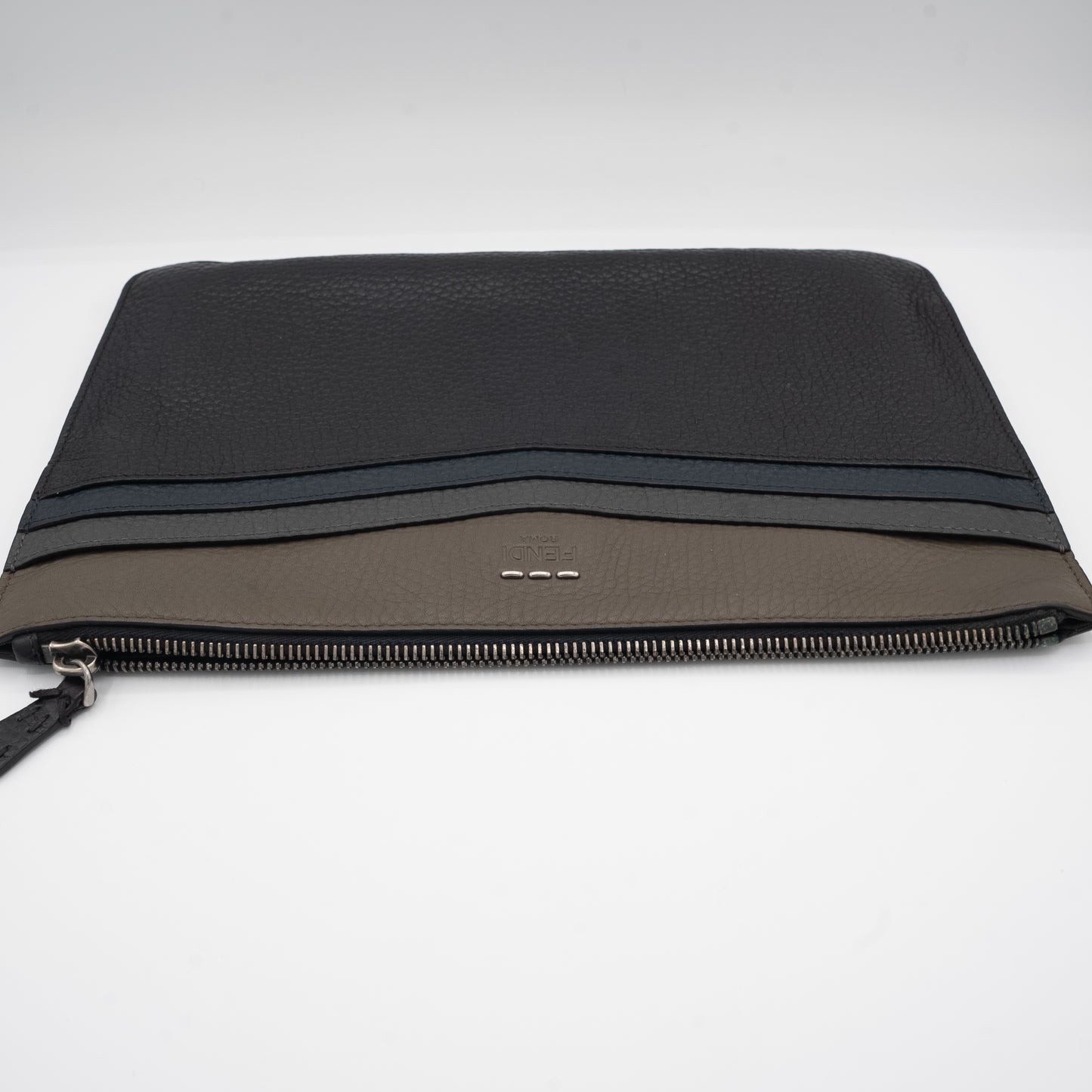 Fendi Leather Large Clutch Laptop Case