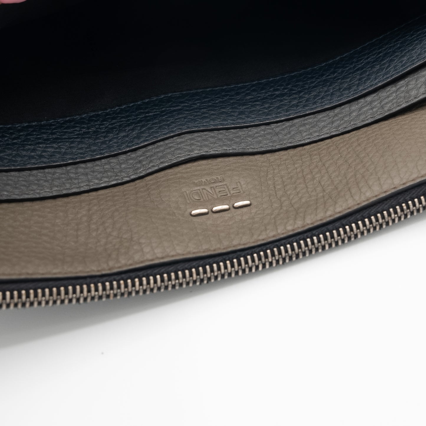 Fendi Leather Large Clutch Laptop Case