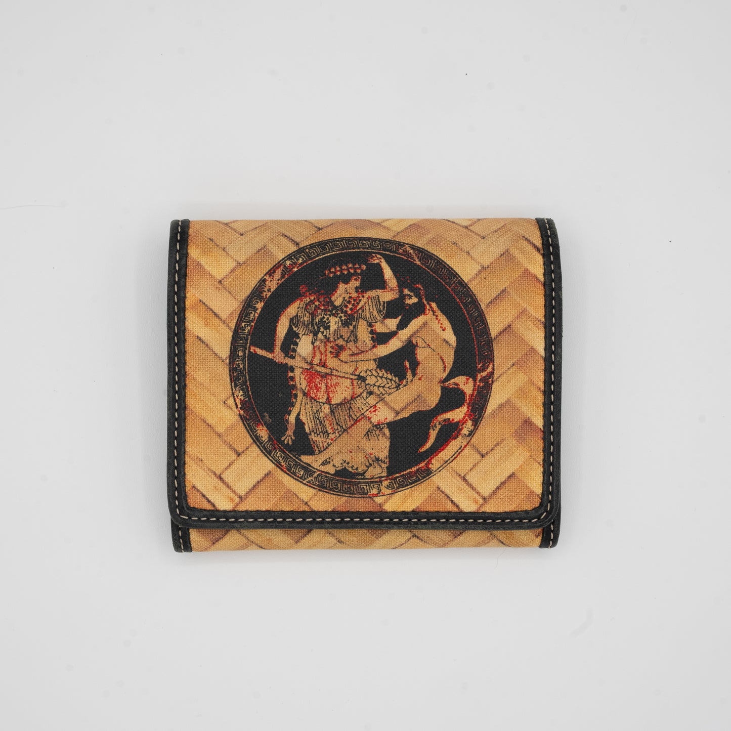 Vivienne Westwood Greek Wallet Basketweave Print SS 2000