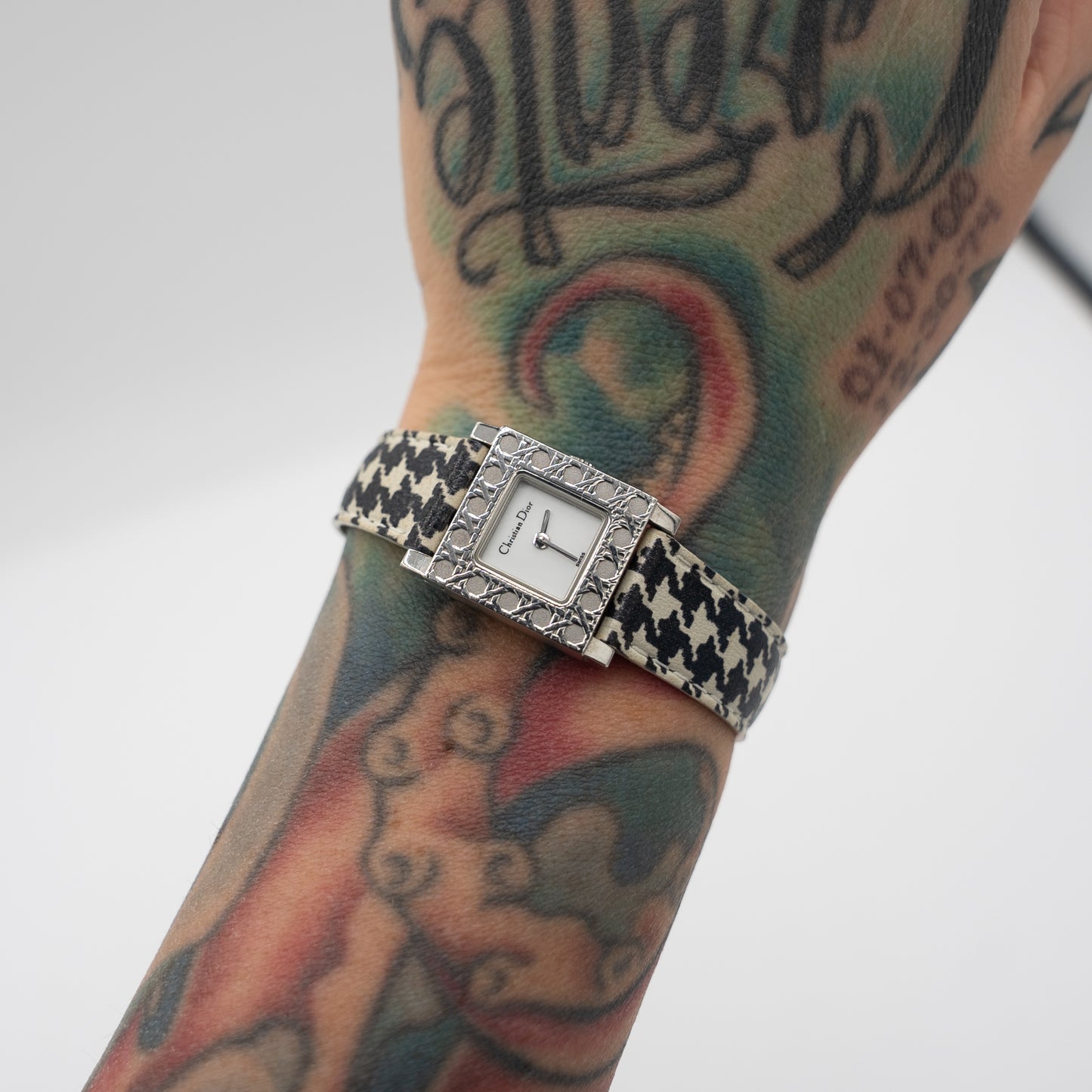 Christian Dior Vintage Houndstooth Watch