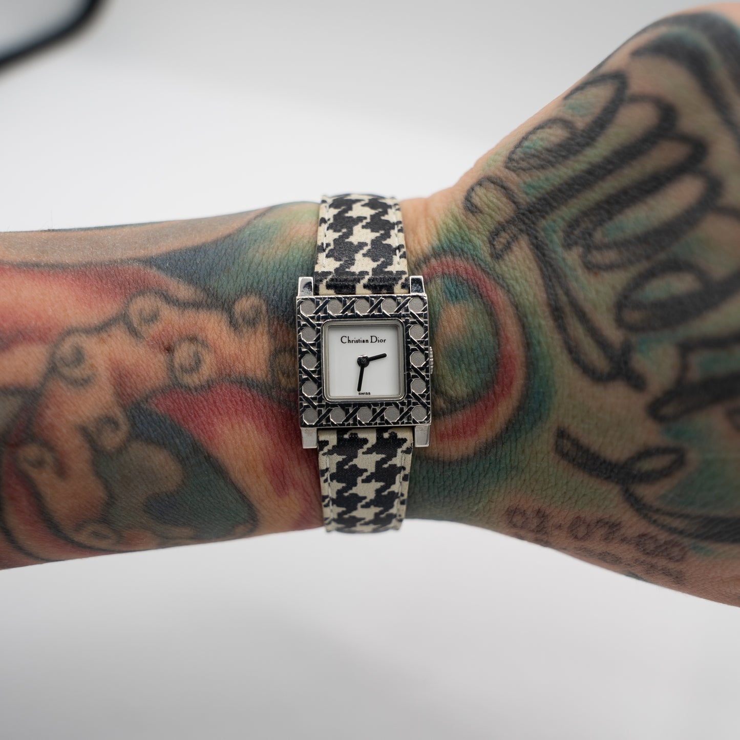 Christian Dior Vintage Houndstooth Watch