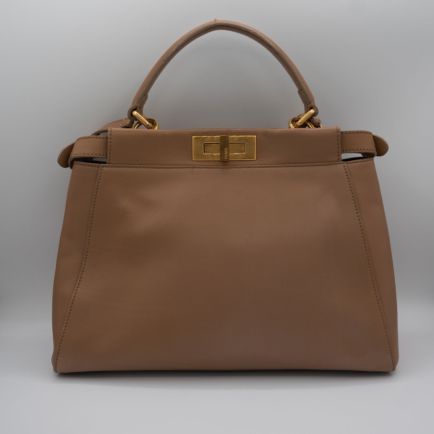 Fendi Peekaboo Soft Medium Brown/Tan 2Way Handbag