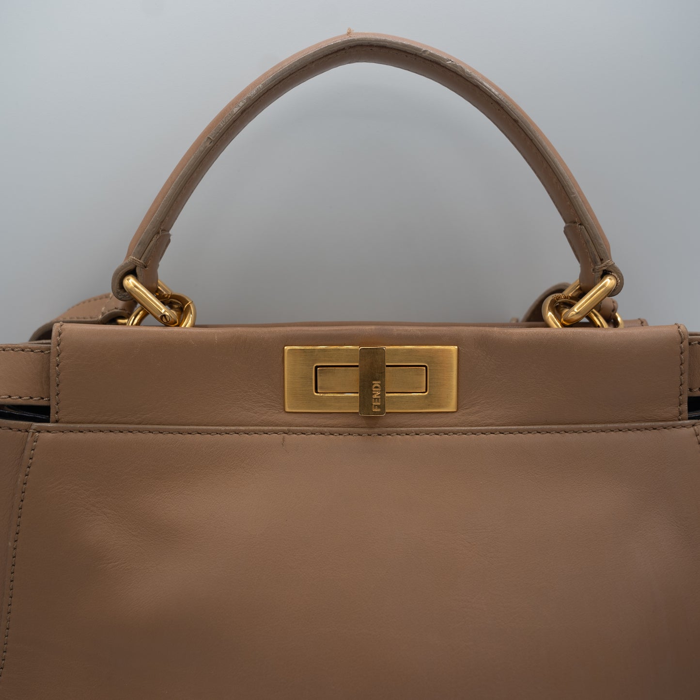 Fendi Peekaboo Soft Medium Brown/Tan 2Way Handbag