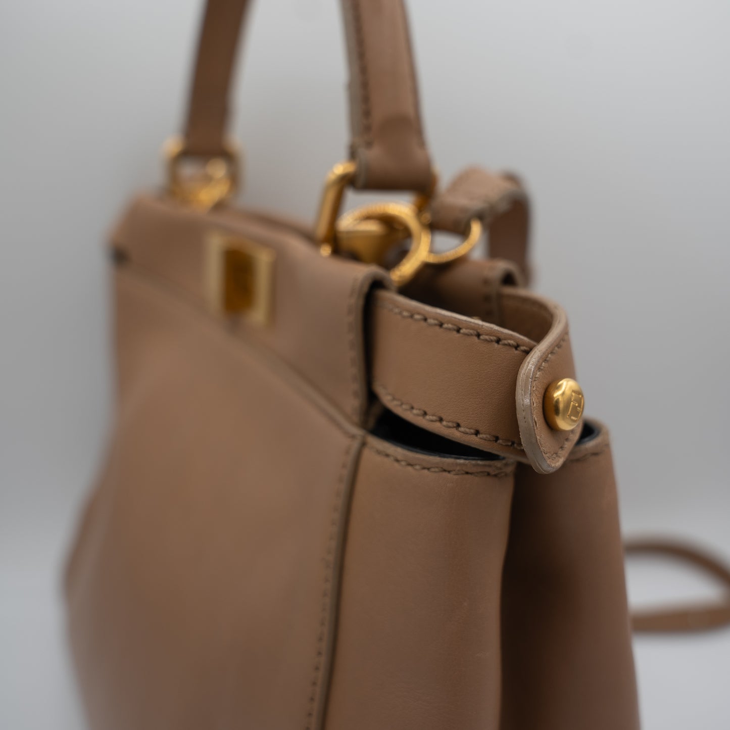 Fendi Peekaboo Soft Medium Brown/Tan 2Way Handbag