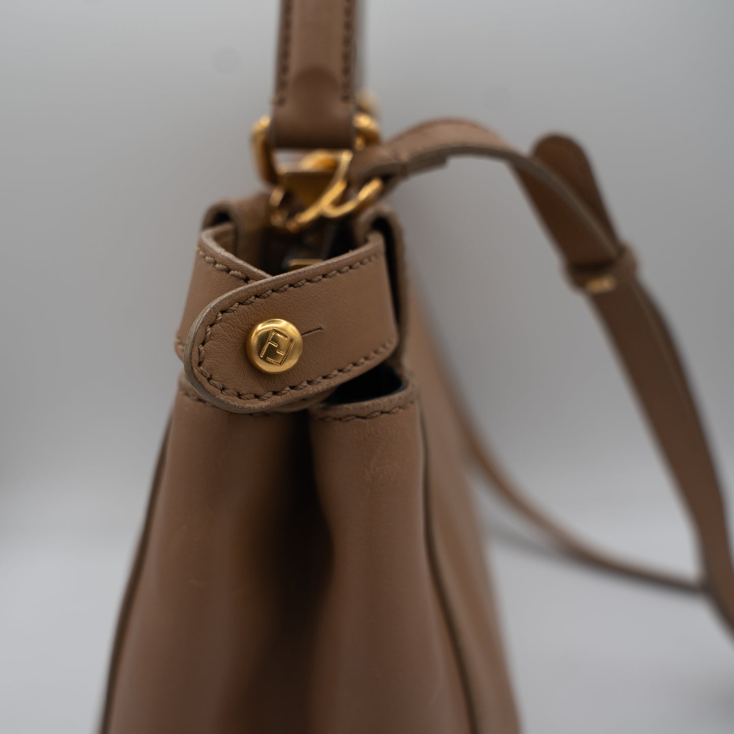 Fendi Peekaboo Soft Medium Brown/Tan 2Way Handbag