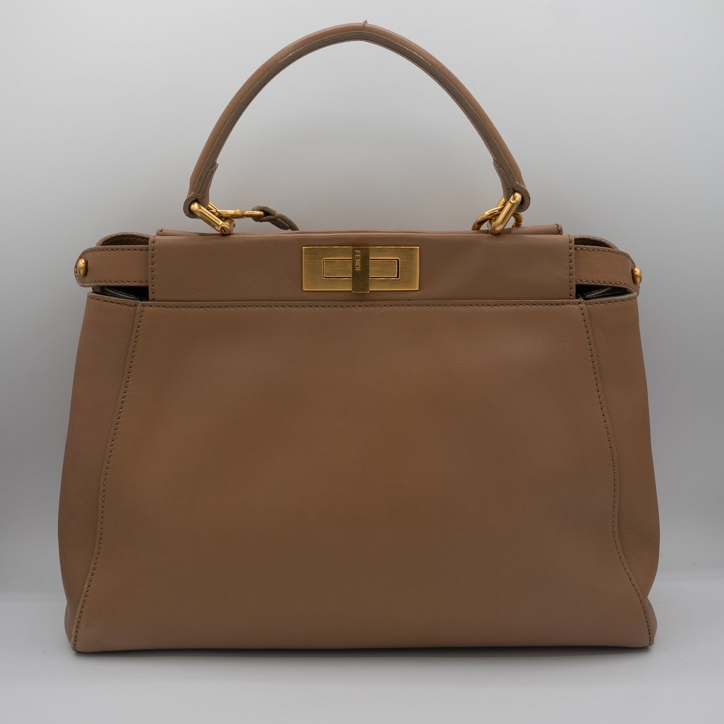 Fendi Peekaboo Soft Medium Brown/Tan 2Way Handbag
