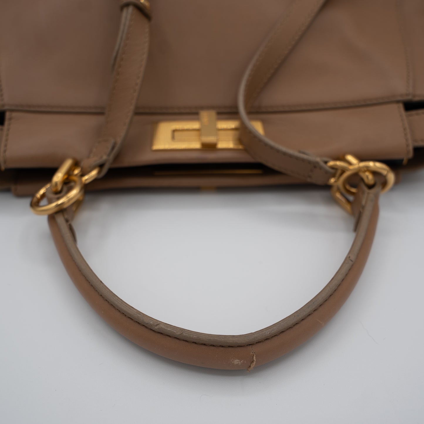 Fendi Peekaboo Soft Medium Brown/Tan 2Way Handbag
