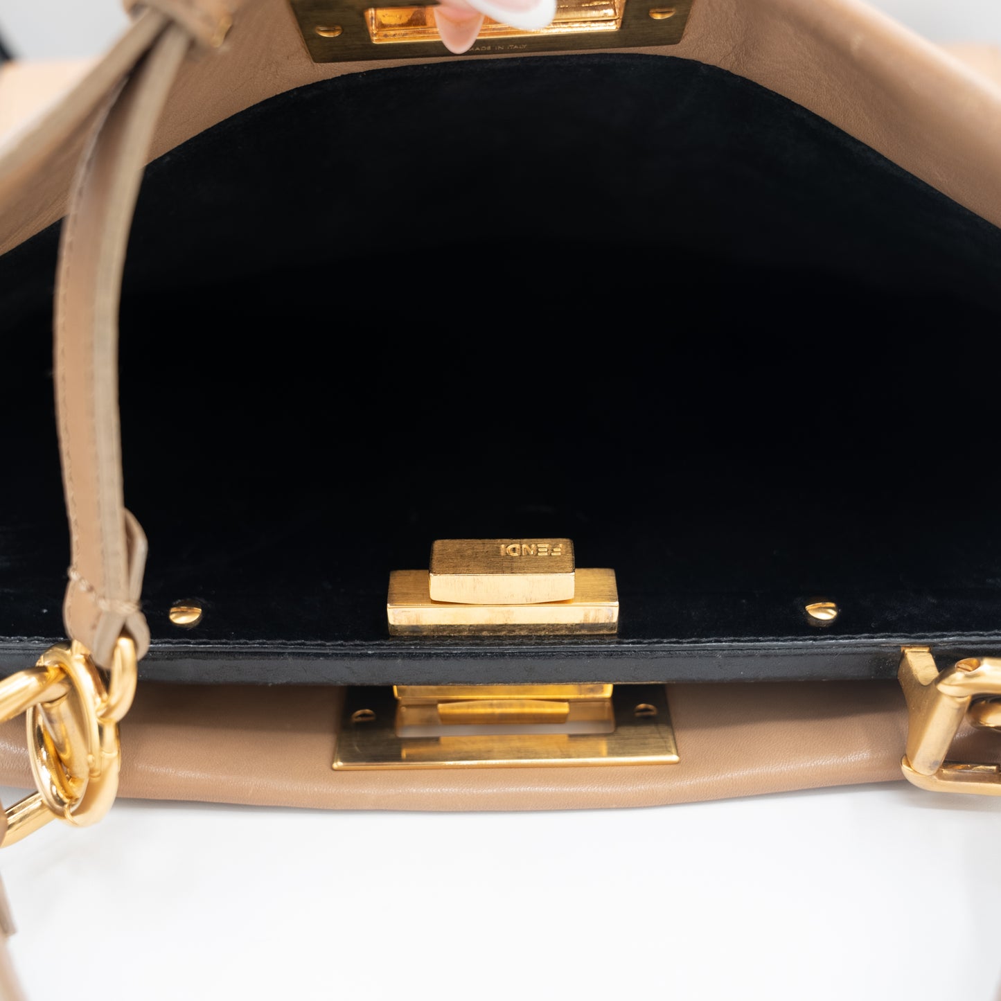 Fendi Peekaboo Soft Medium Brown/Tan 2Way Handbag