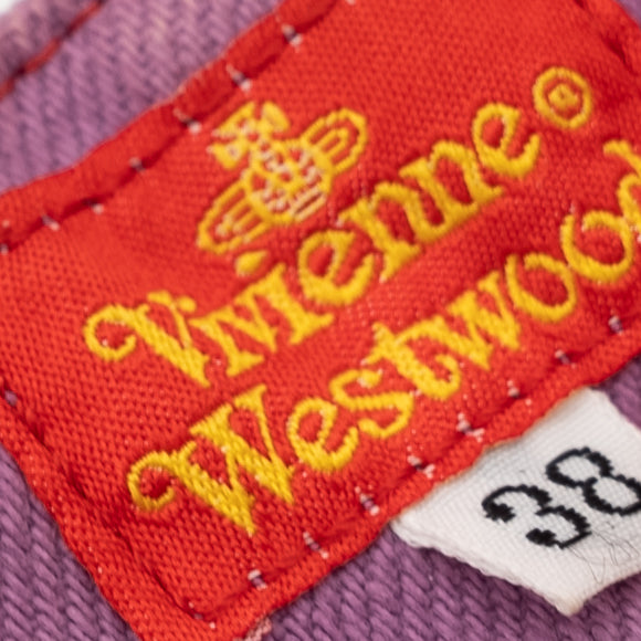 Vivienne Westwood S/S 1994 "Cafe Society" Vintage Denim Purple Matching Skirt Vest Set