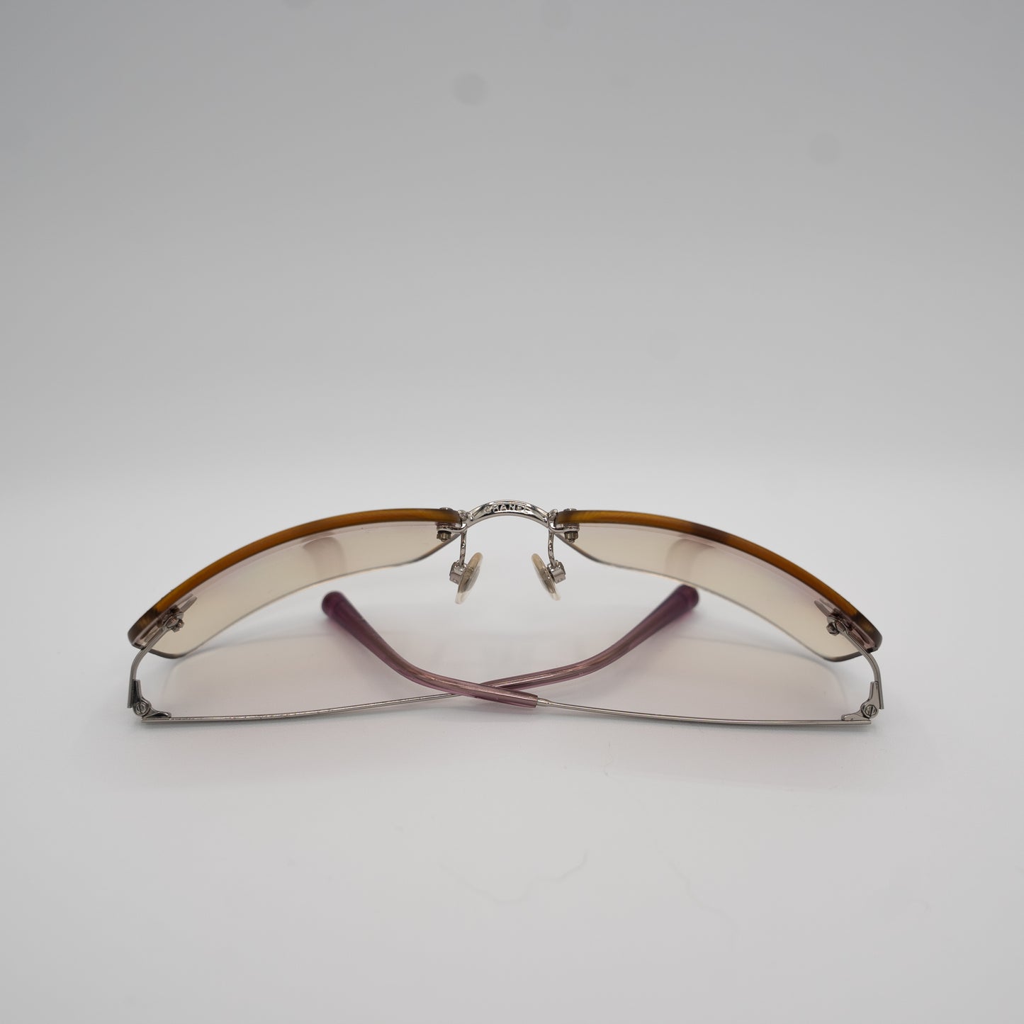 Chanel CC Rimless Sunglasses Y2K Pink Ombre