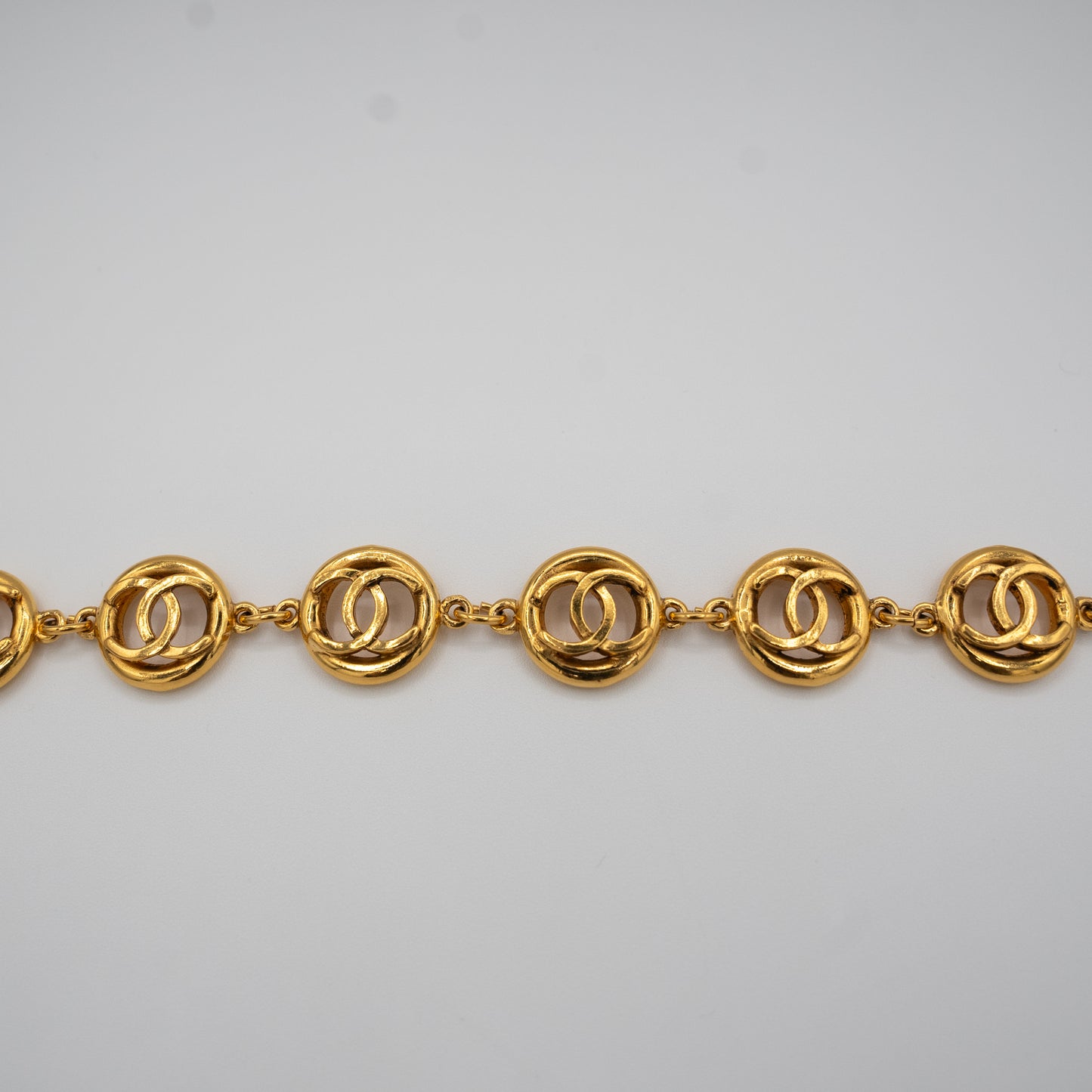 Chanel Coco Mark CC 18K Gold Plated Vintage 1983 Bracelet