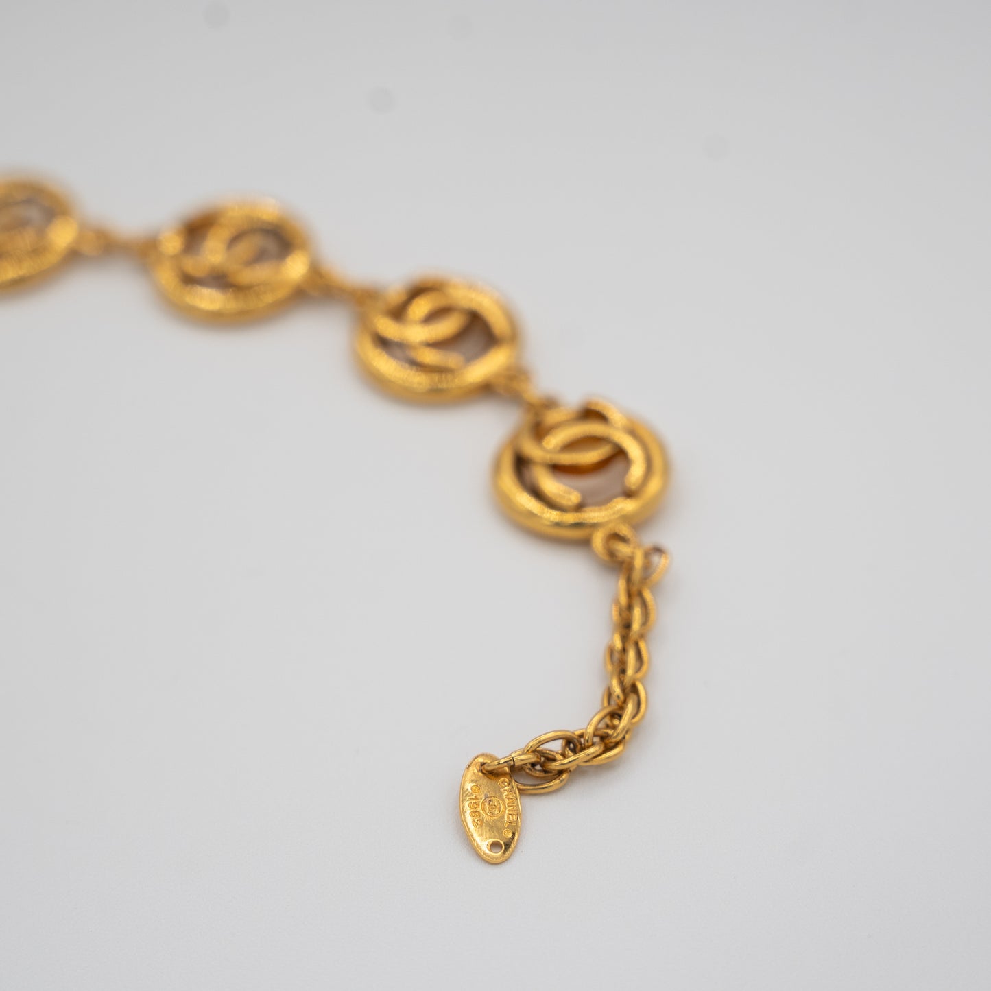 Chanel Coco Mark CC 18K Gold Plated Vintage 1983 Bracelet