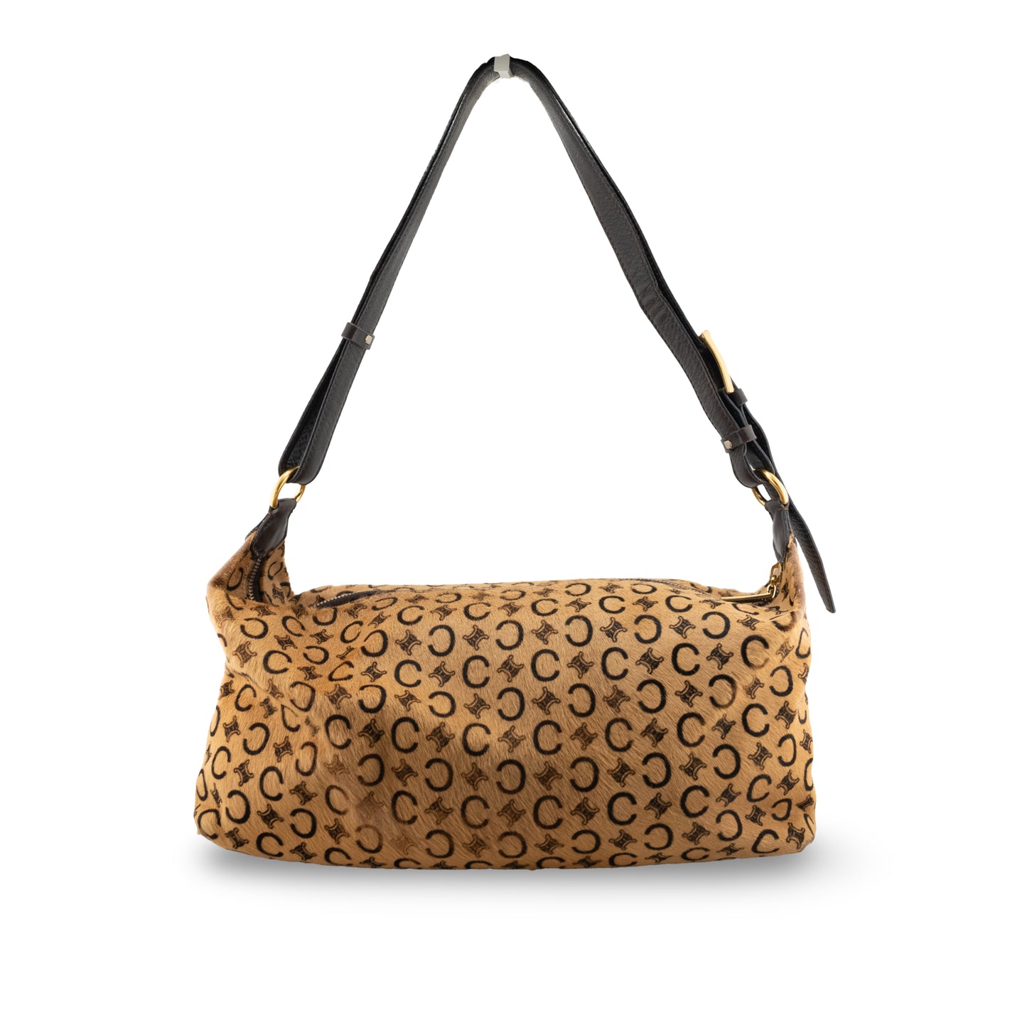 Celine Ponyhair Harako Logo Shoulder Bag Vintage Macadam