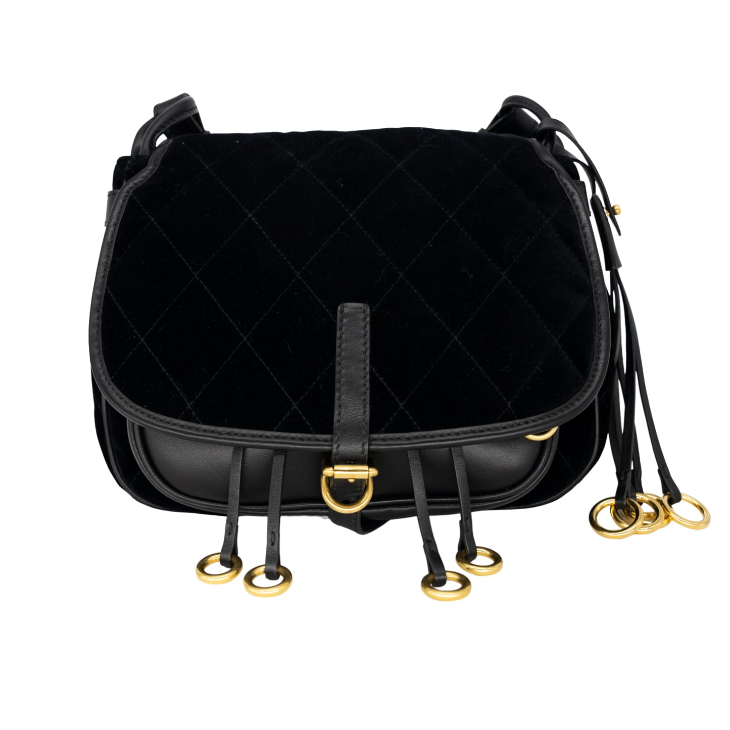 Prada Corsaire Leather Velvet Crossbody