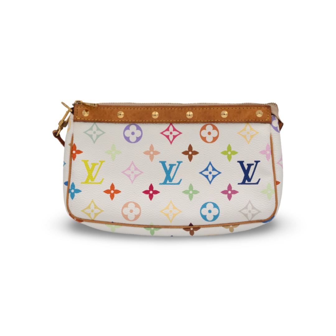 Louis Vuitton Vintage Takashi Murakami Collection Pochette Long Crossbody Strap