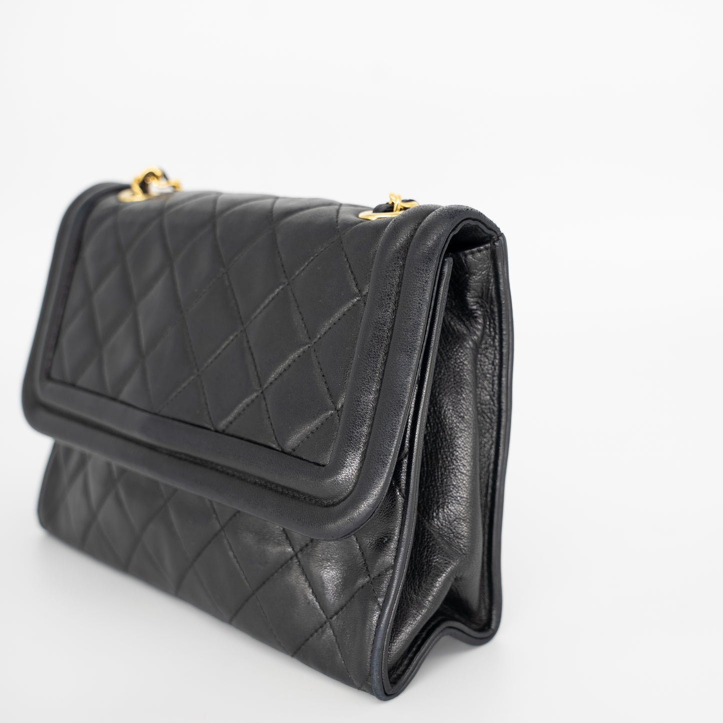 Chanel Vintage Lambskin Quilted Tassle Handbag