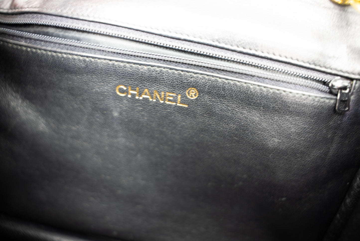 Chanel Vintage Lambskin Quilted Tassle Handbag