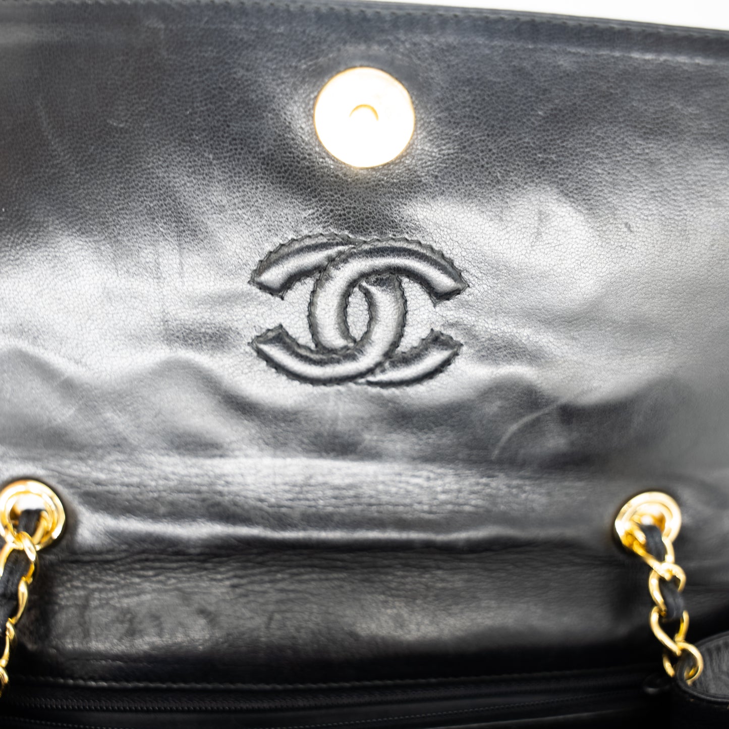 Chanel Vintage Lambskin Quilted Tassle Handbag
