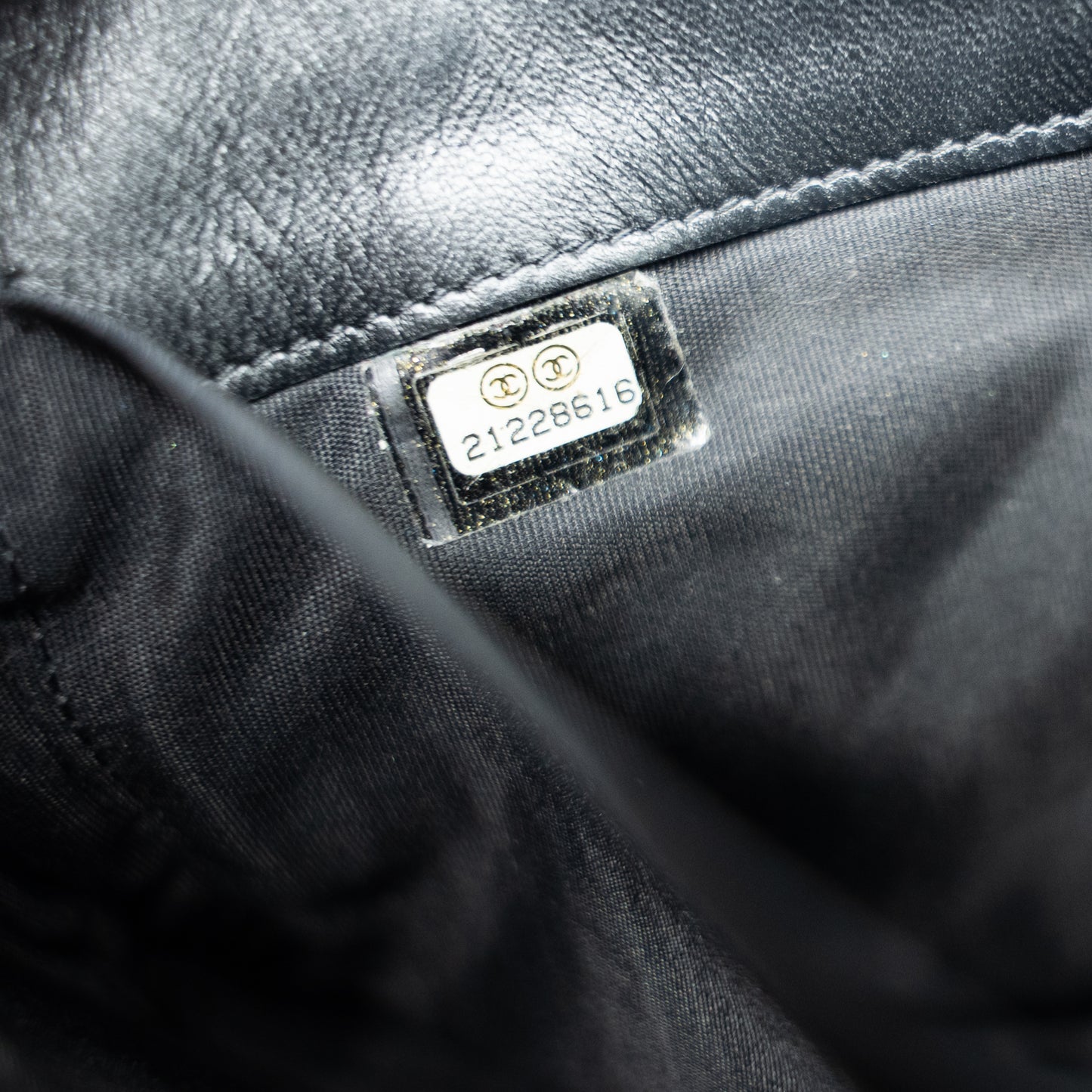 Chanel Boy Clutch Black and Gold Calfskin Medium