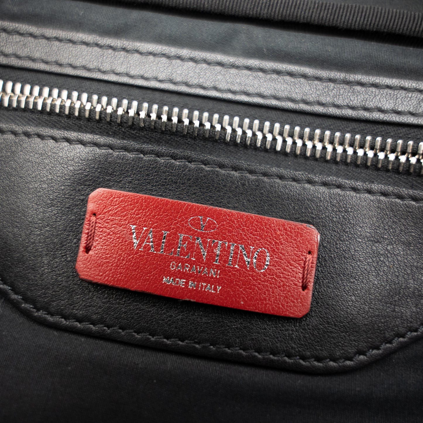 Valentino Garavani Calfskin Go Logo Black White Belt Bag