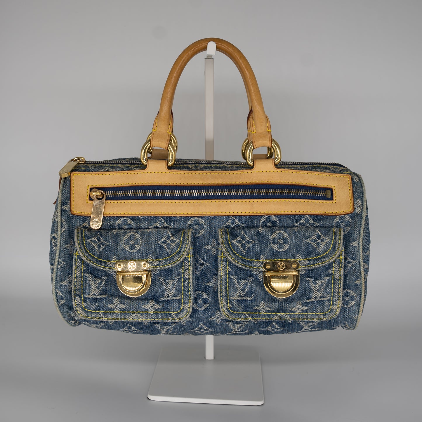 Louis Vuitton Neo Speedy Blue Denim Vintage