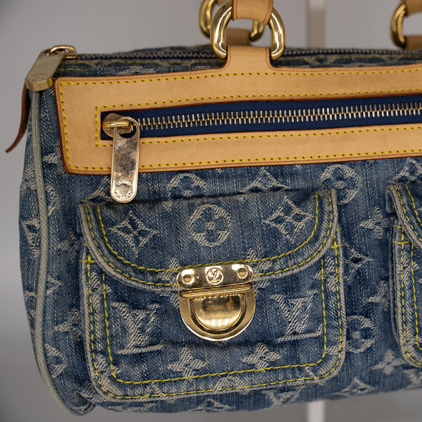 Louis Vuitton Neo Speedy Blue Denim Vintage