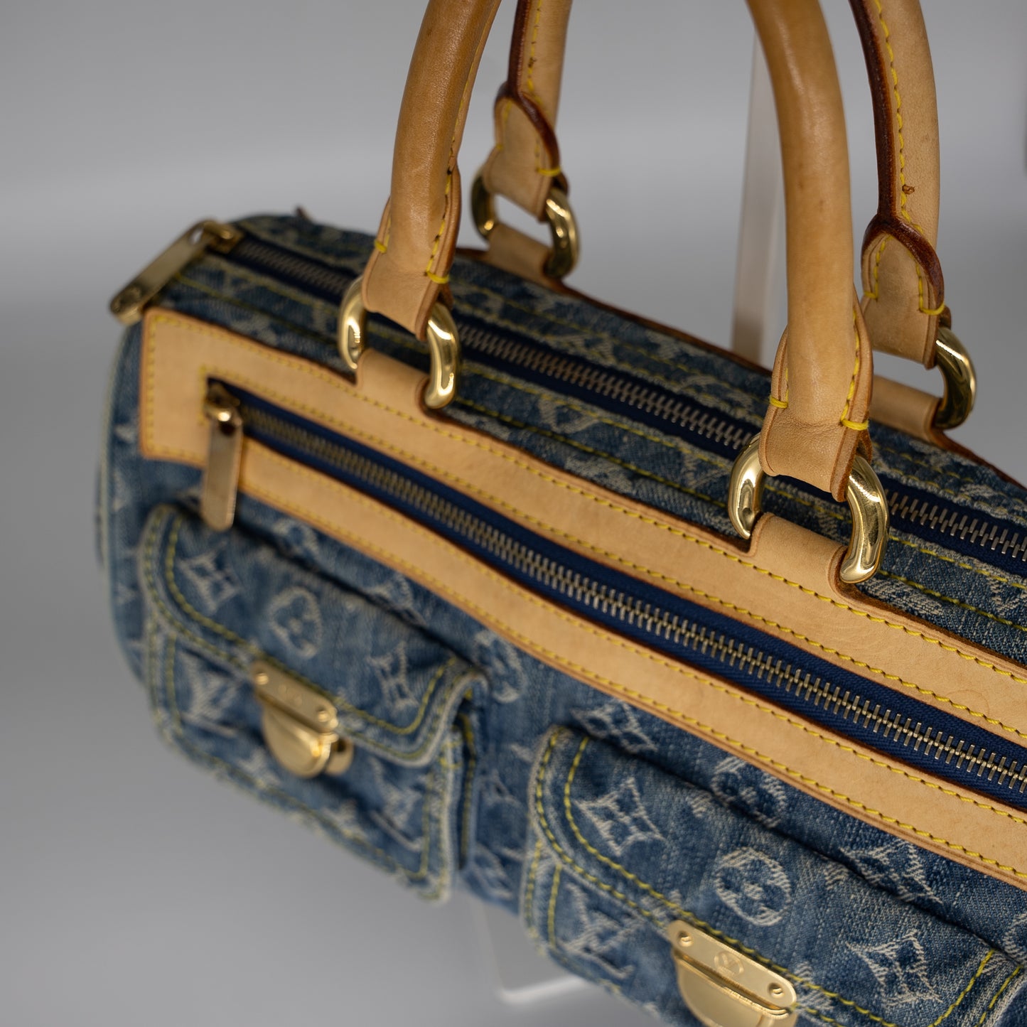 Louis Vuitton Neo Speedy Blue Denim Vintage