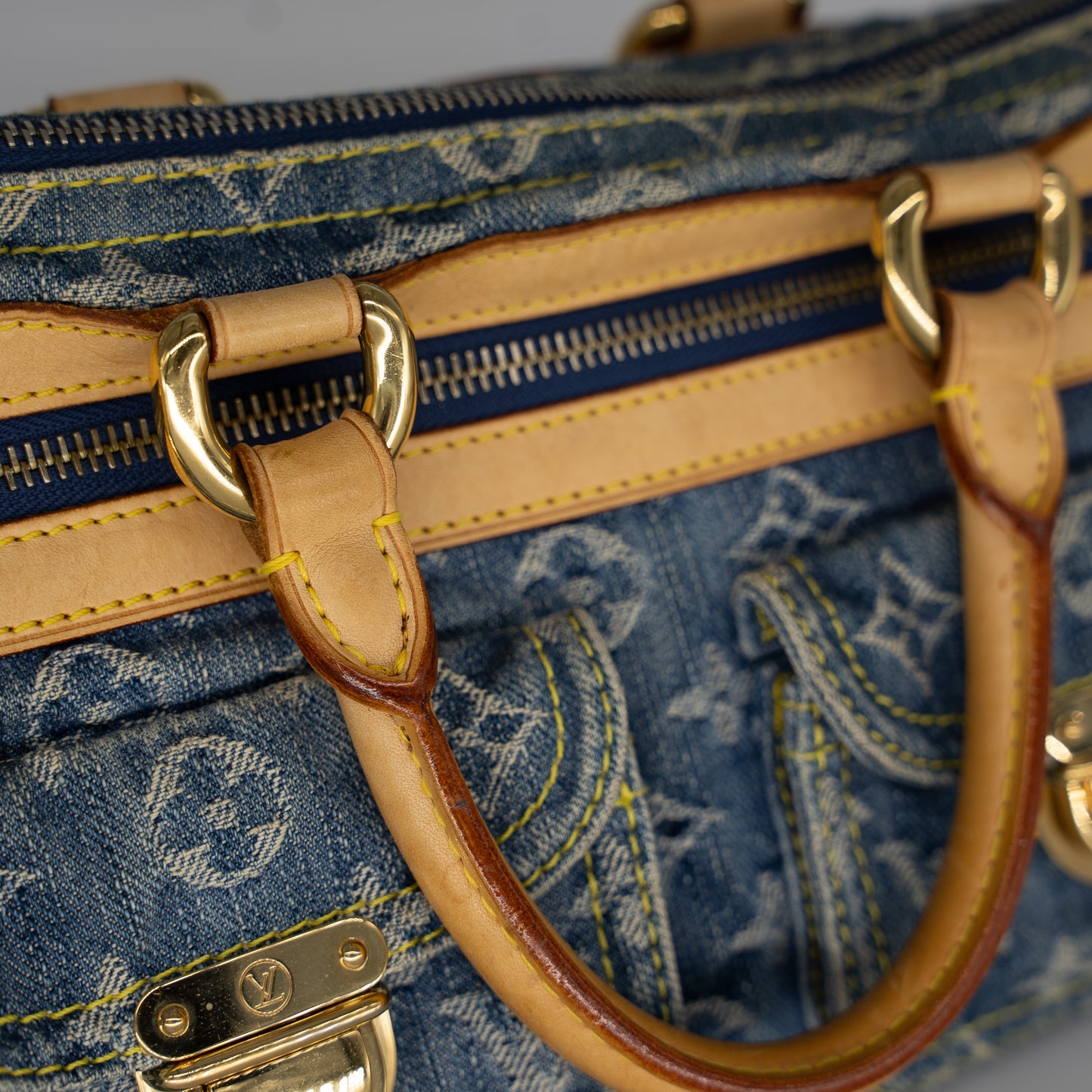 Louis Vuitton Neo Speedy Blue Denim Vintage