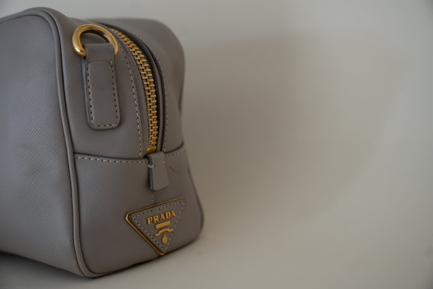 Prada Saffiano Lux Galleria Bauletto East West - Beige