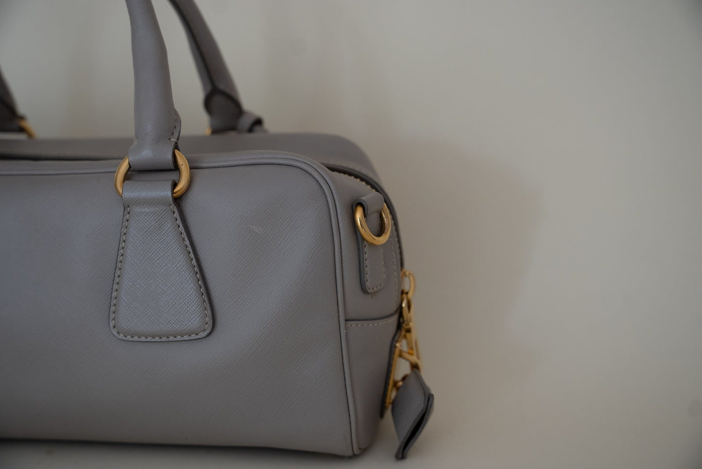 Prada Saffiano Lux Galleria Bauletto East West - Beige