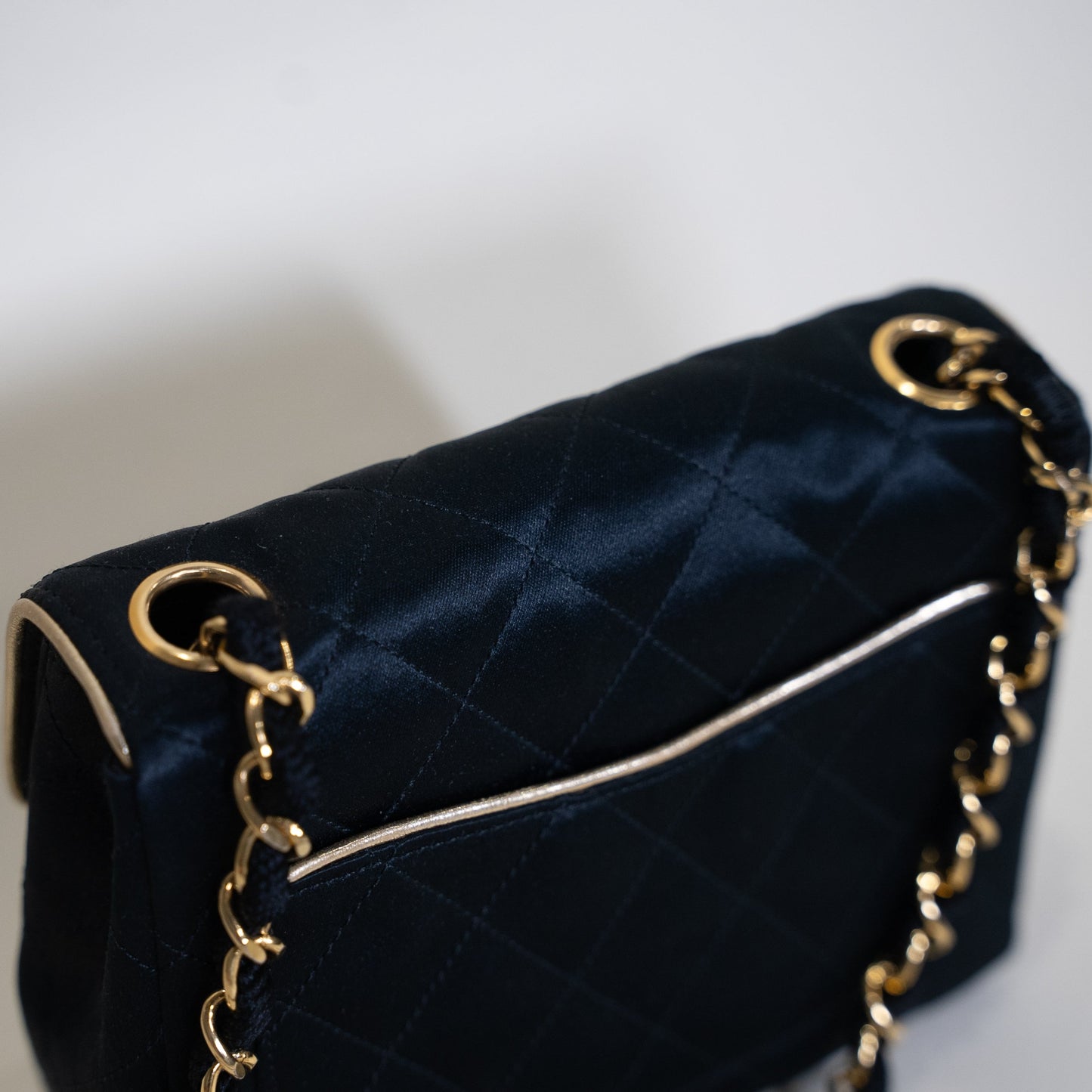 Chanel Classic Mini Square Chain CC Turn Lock Rare 1990s