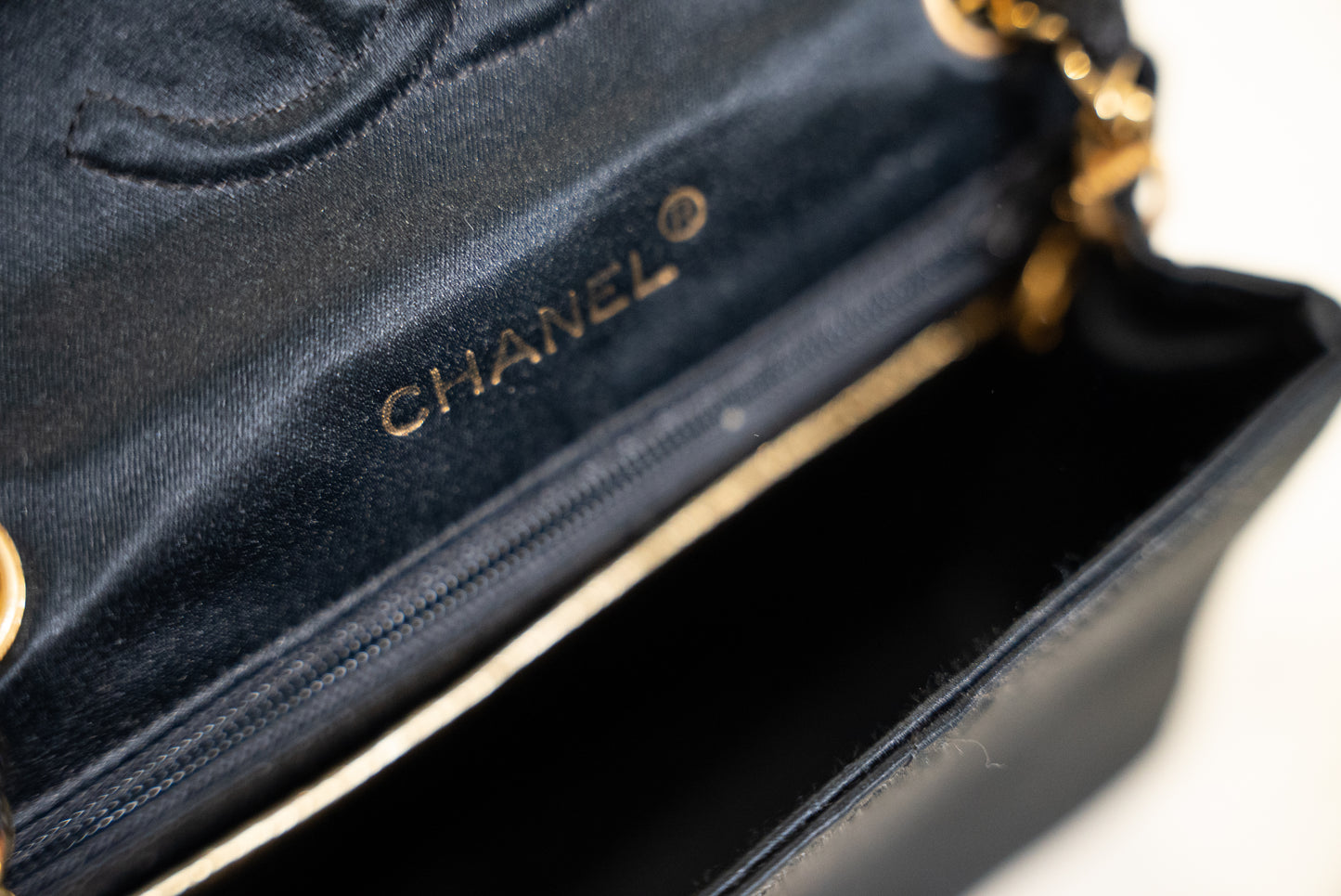 Chanel Classic Mini Square Chain CC Turn Lock Rare 1990s
