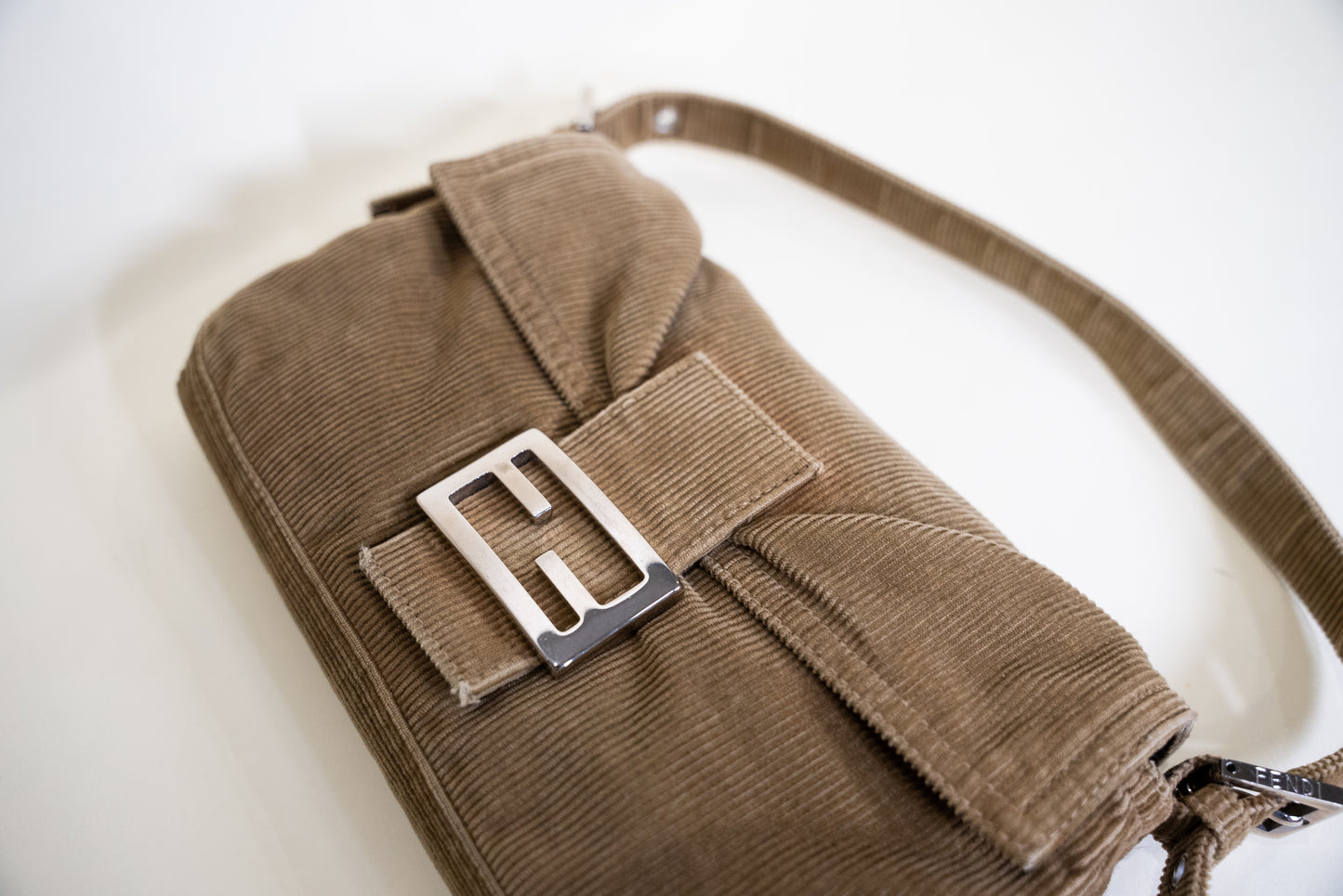 Fendi Baguette - Beige Corduroy